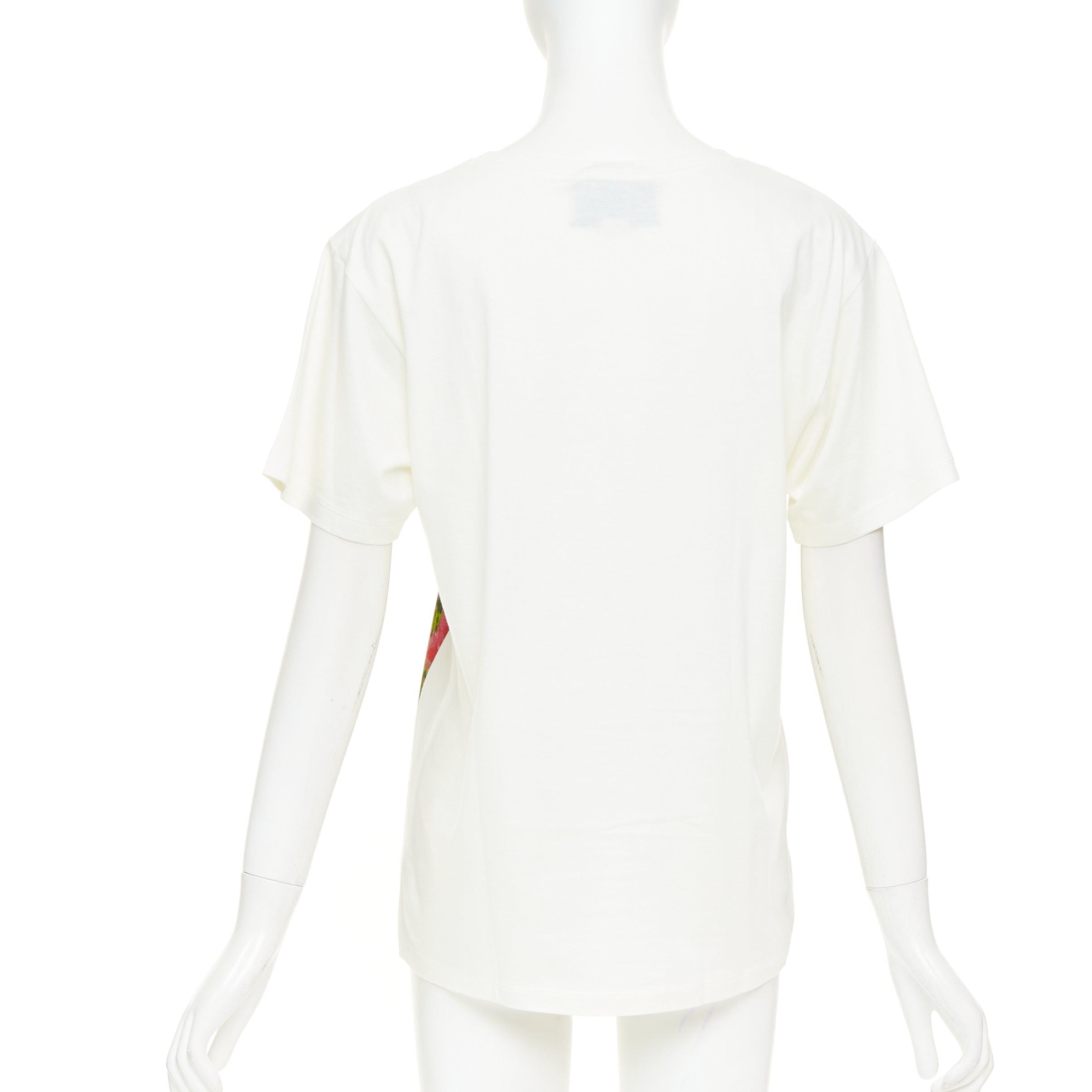 Gucci GUCCI 2018 Ignasi Monreal ecru cotto graphic portrait print t-shirt XS Size XS / US 0-2 / IT 36-38 - 5 Thumbnail
