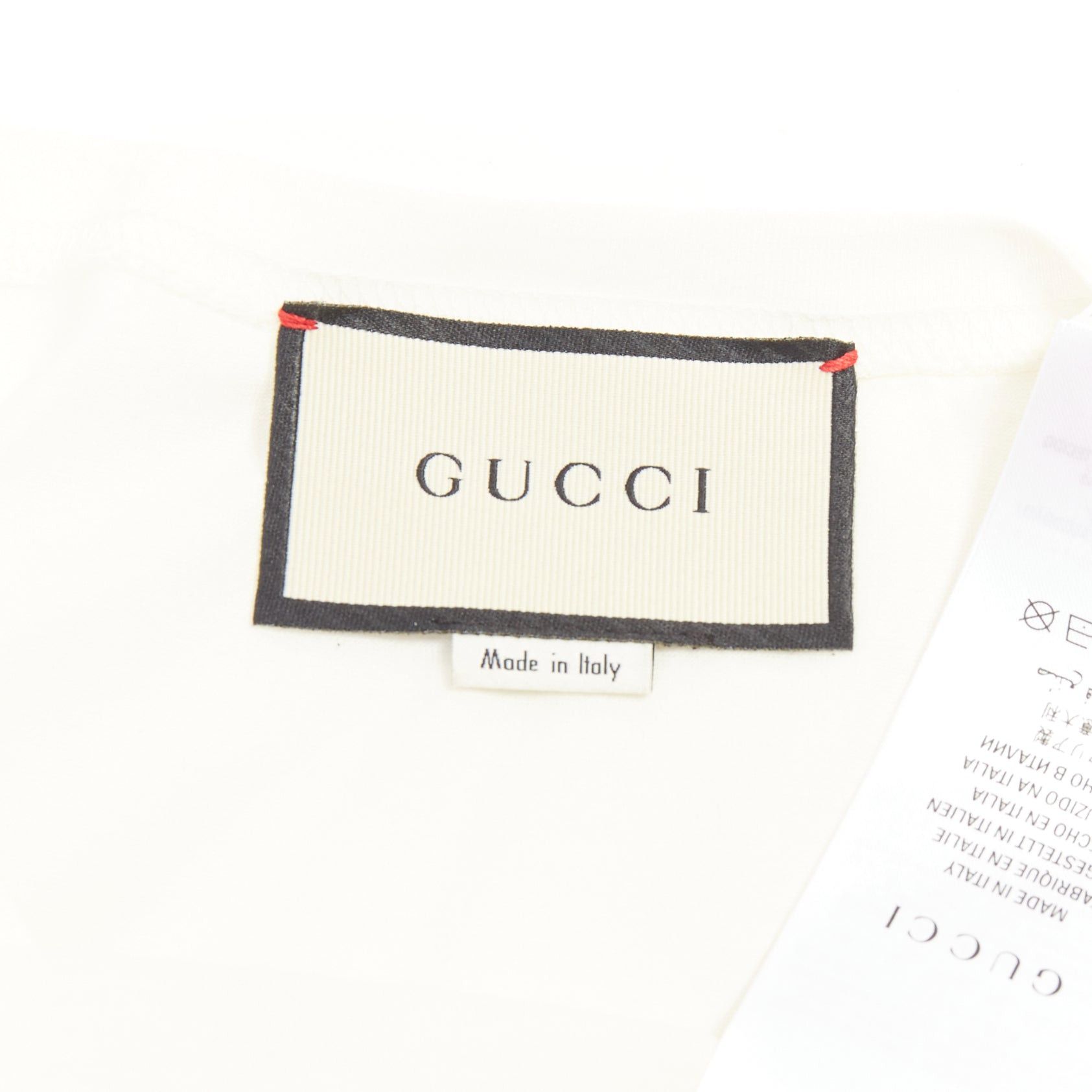 Gucci GUCCI 2018 Ignasi Monreal ecru cotto graphic portrait print t-shirt XS Size XS / US 0-2 / IT 36-38 - 8 Thumbnail