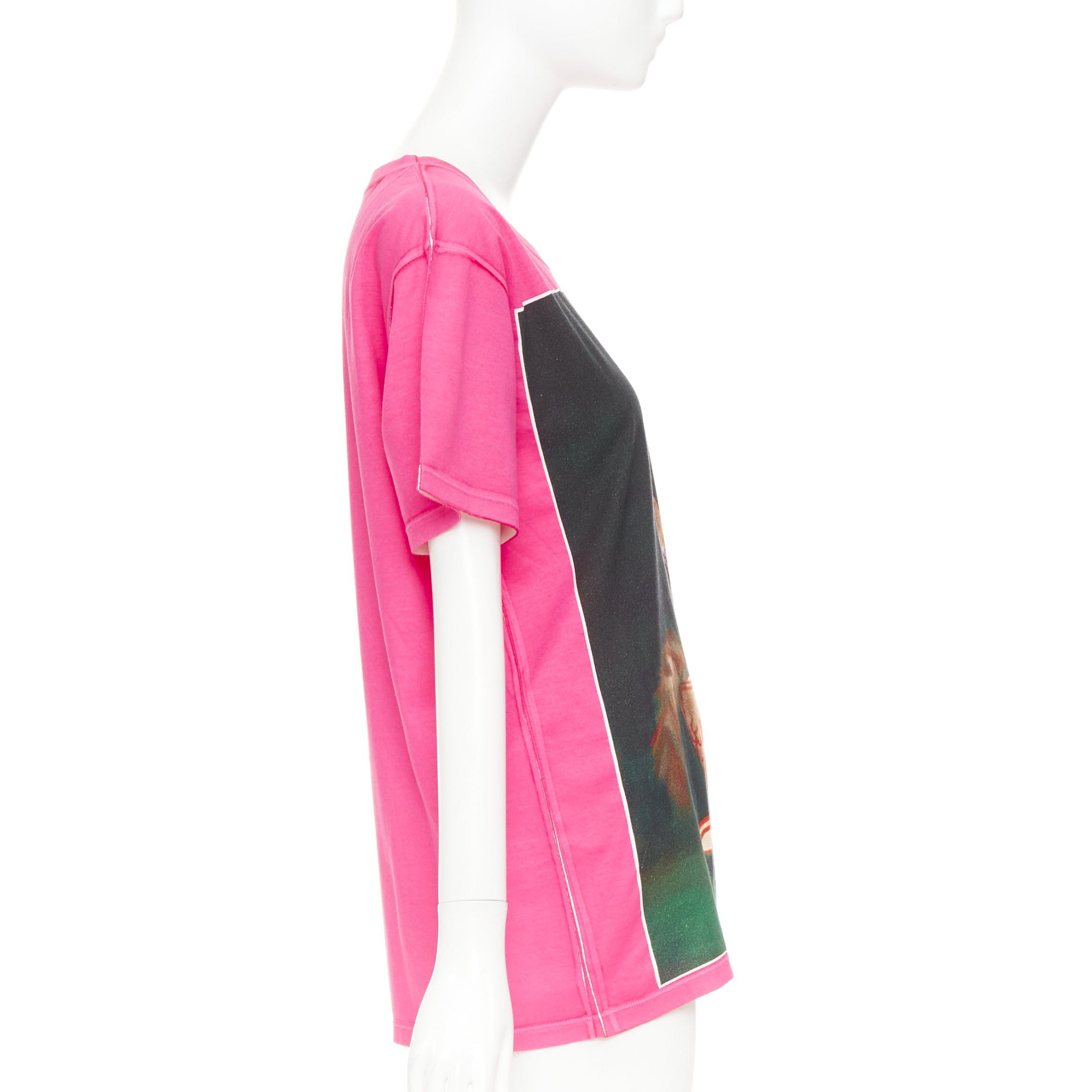 Gucci GUCCI 2018 Ignasi Monreal pink cotton Cat in Teacup graphic print t-shirt XS Size XS / US 0-2 / IT 36-38 - 4 Thumbnail