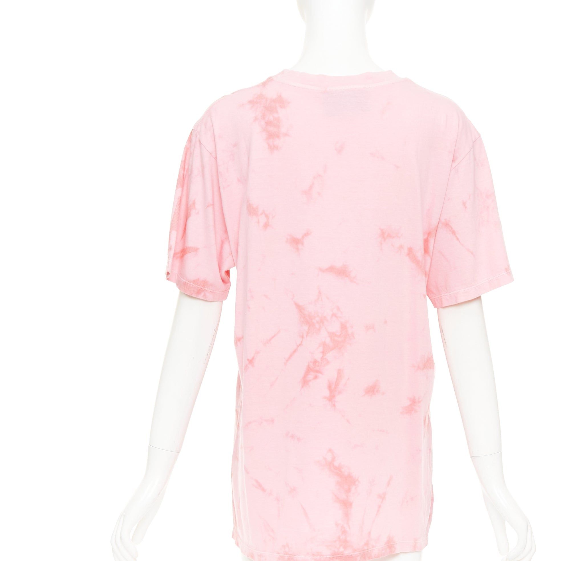 Gucci GUCCI 2017 pink tie-dye embroidered Koi fish oversized t-shirt S Size S / US 4 / IT 40 - 5 Thumbnail