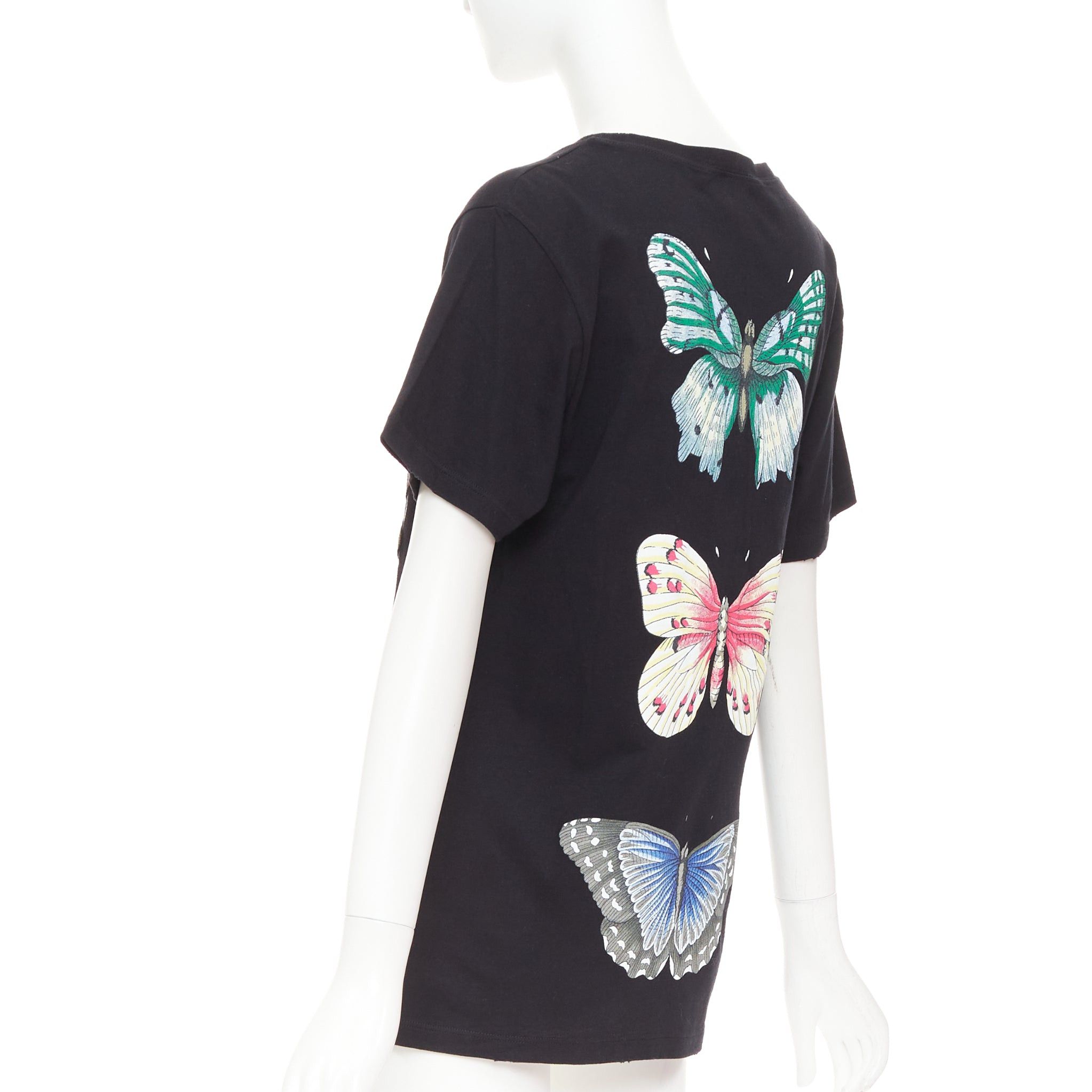 Gucci GUCCI 2018 black cotton vintage logo embroidered dragonfly jersey tshirt XS Size XS / US 0-2 / IT 36-38 - 6 Thumbnail