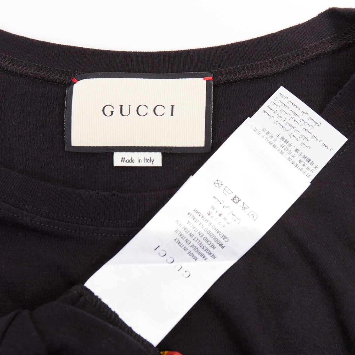 Gucci GUCCI 2018 black cotton vintage logo embroidered dragonfly jersey tshirt XS Size XS / US 0-2 / IT 36-38 - 9 Thumbnail