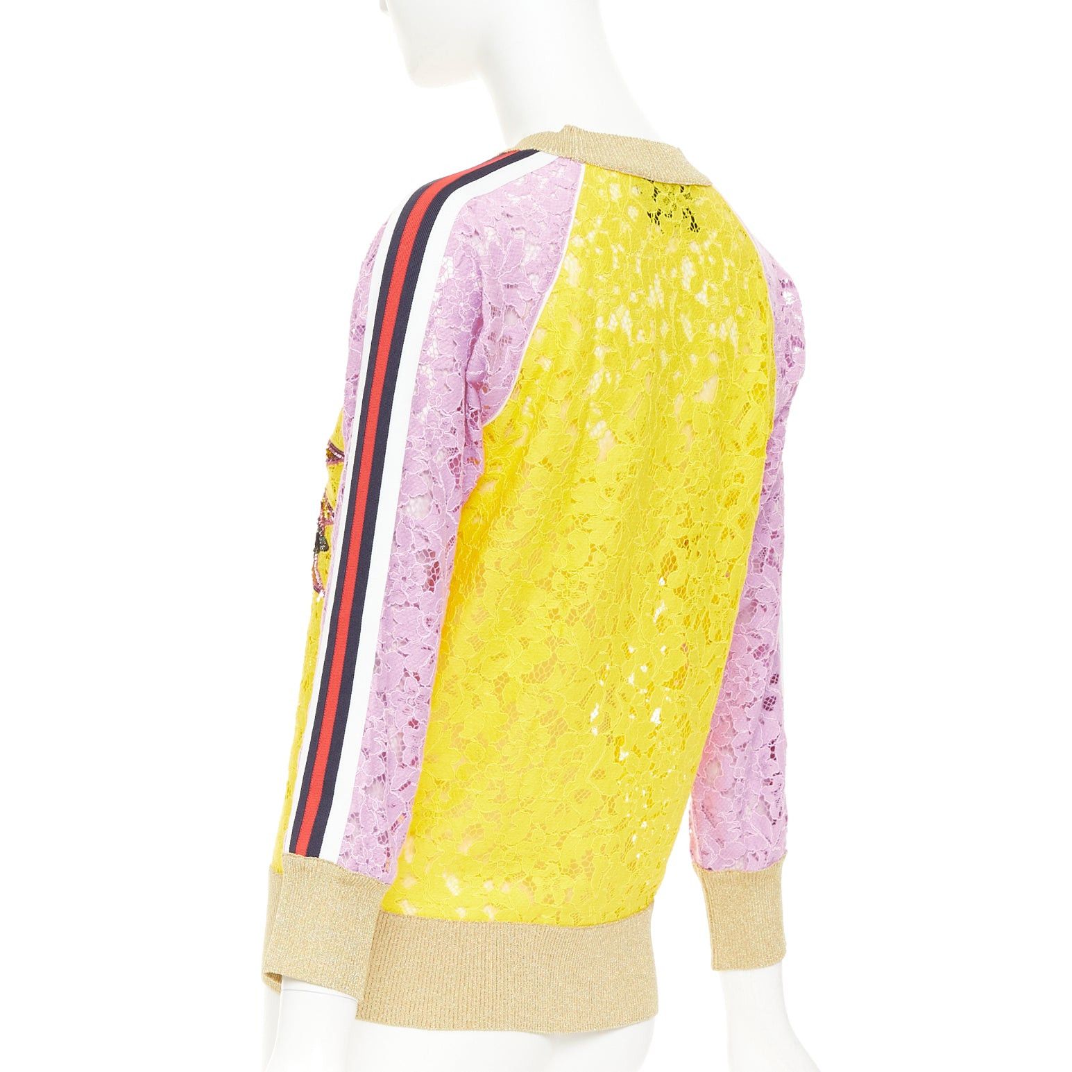 Gucci GUCCI multicolor lace UFO sunburst sequin applique pullover sweater top XS Size XS / US 0-2 / IT 36-38 - 6 Thumbnail