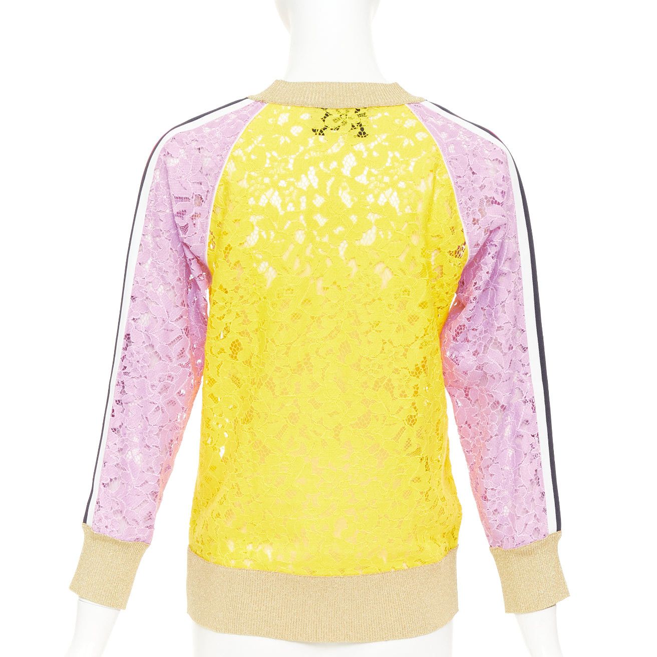 Gucci GUCCI multicolor lace UFO sunburst sequin applique pullover sweater top XS Size XS / US 0-2 / IT 36-38 - 5 Thumbnail