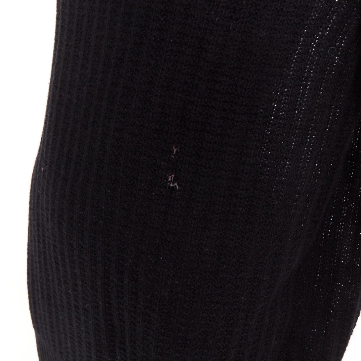Prada PRADA 100% cashmere black ribbed mock neck cap sleeve sweater vest IT36 XXS Size XS / US 0-2 / IT 36-38 - 7 Thumbnail