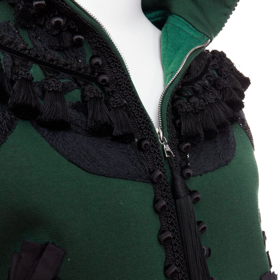 Marc Jacobs rare MARC JACOBS 2016 green tencel cashmere tassel floral embroidery hoodie XS Size XS / US 0-2 / IT 36-38 - 8 Thumbnail