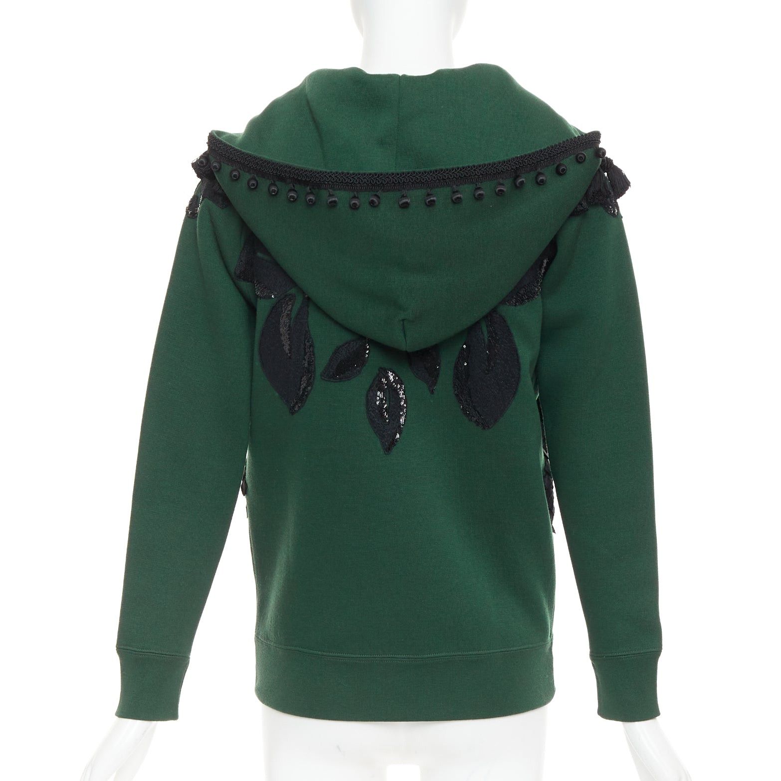 Marc Jacobs rare MARC JACOBS 2016 green tencel cashmere tassel floral embroidery hoodie XS Size XS / US 0-2 / IT 36-38 - 6 Thumbnail