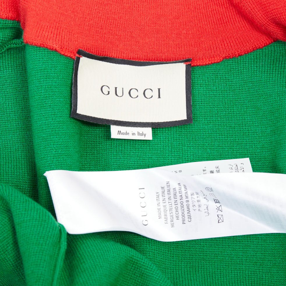 Gucci GUCCI Michele green cotton cashmere Bee embroidered cardigan XXS Size S / US 4 / IT 40 - 9 Thumbnail