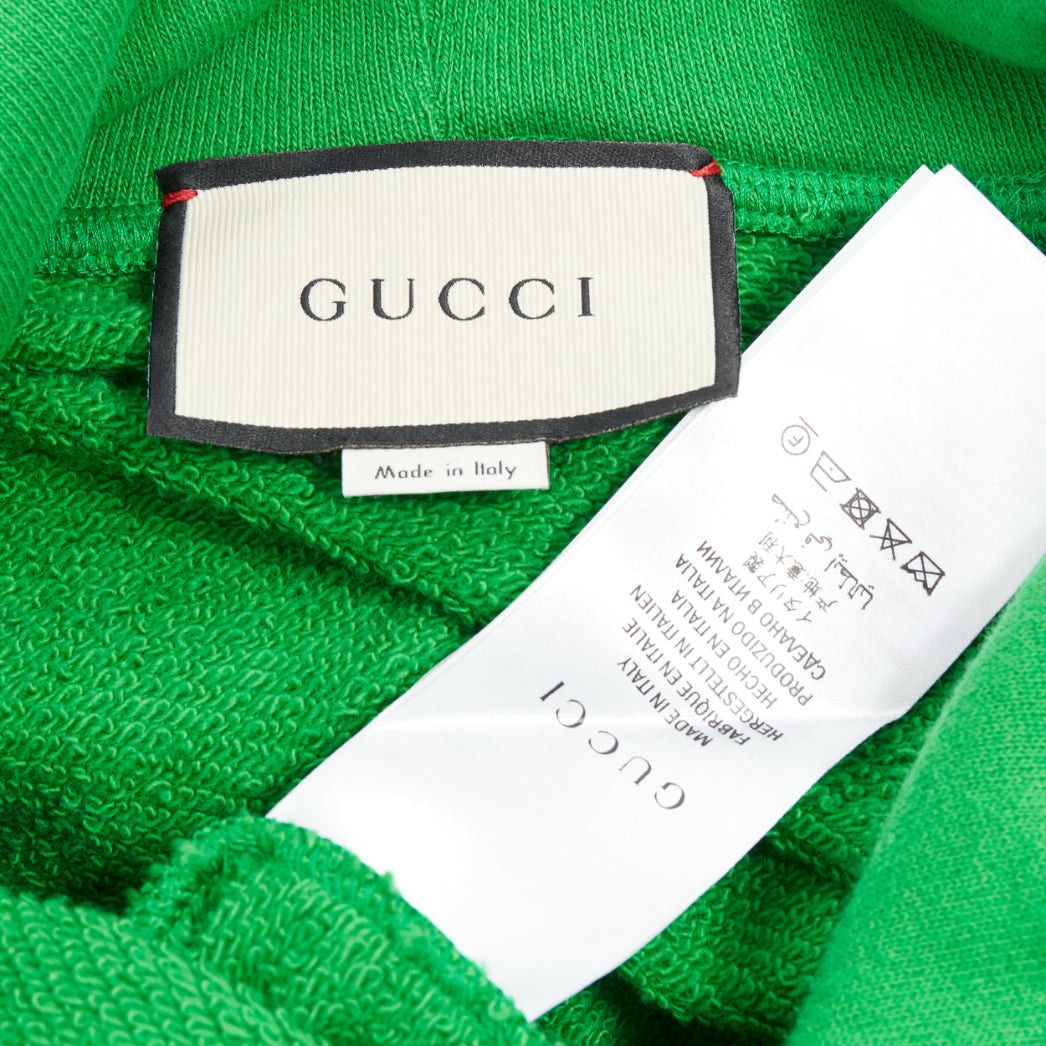 Gucci GUCCI Michele green cotton jersey embroidered Bunny flower hoodie XS Size XS / US 0-2 / IT 36-38 - 8 Thumbnail