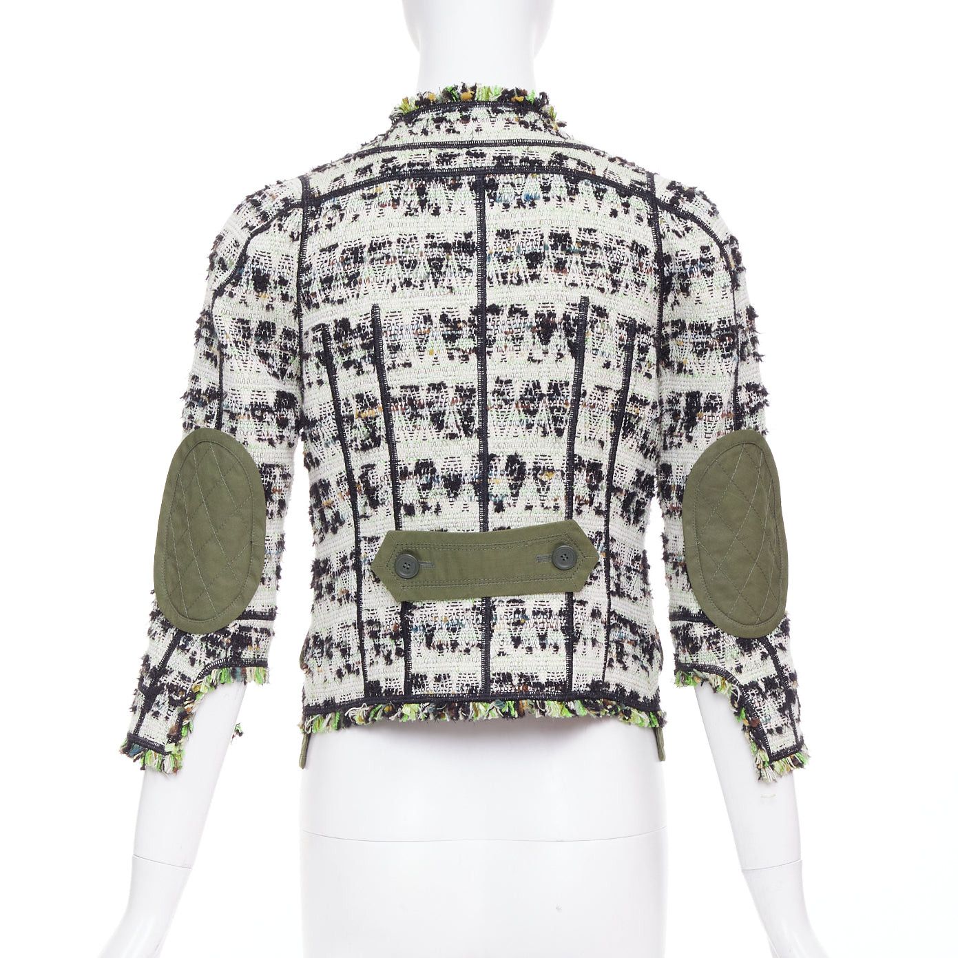 Louis Vuitton LOUIS VUITTON 2016 Runway Fleury khaki cotton tweed leather trim safari jacket FR34 XS Size XS / US 0-2 / IT 36-38 - 6 Thumbnail