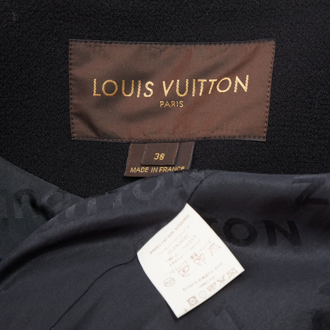 Louis Vuitton LOUIS VUITTON 2007 black wool crepe Mink fur button cropped jacket FR38 M Size M / US 6-8 / IT 42-44 - 9 Thumbnail