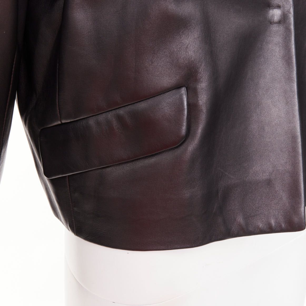 Prada PRADA 2015 black lambskin leather grosgrain trim cropped military jacket IT44 L Size M / US 6-8 / IT 42-44 - 7 Thumbnail