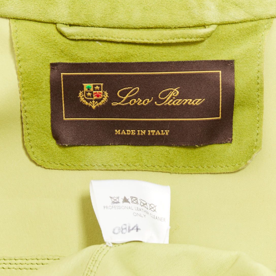 Loro Piana LORO PIANA grass green goat suede brown buttons overshirt jacket IT38 XS Size XS / US 0-2 / IT 36-38 - 9 Thumbnail