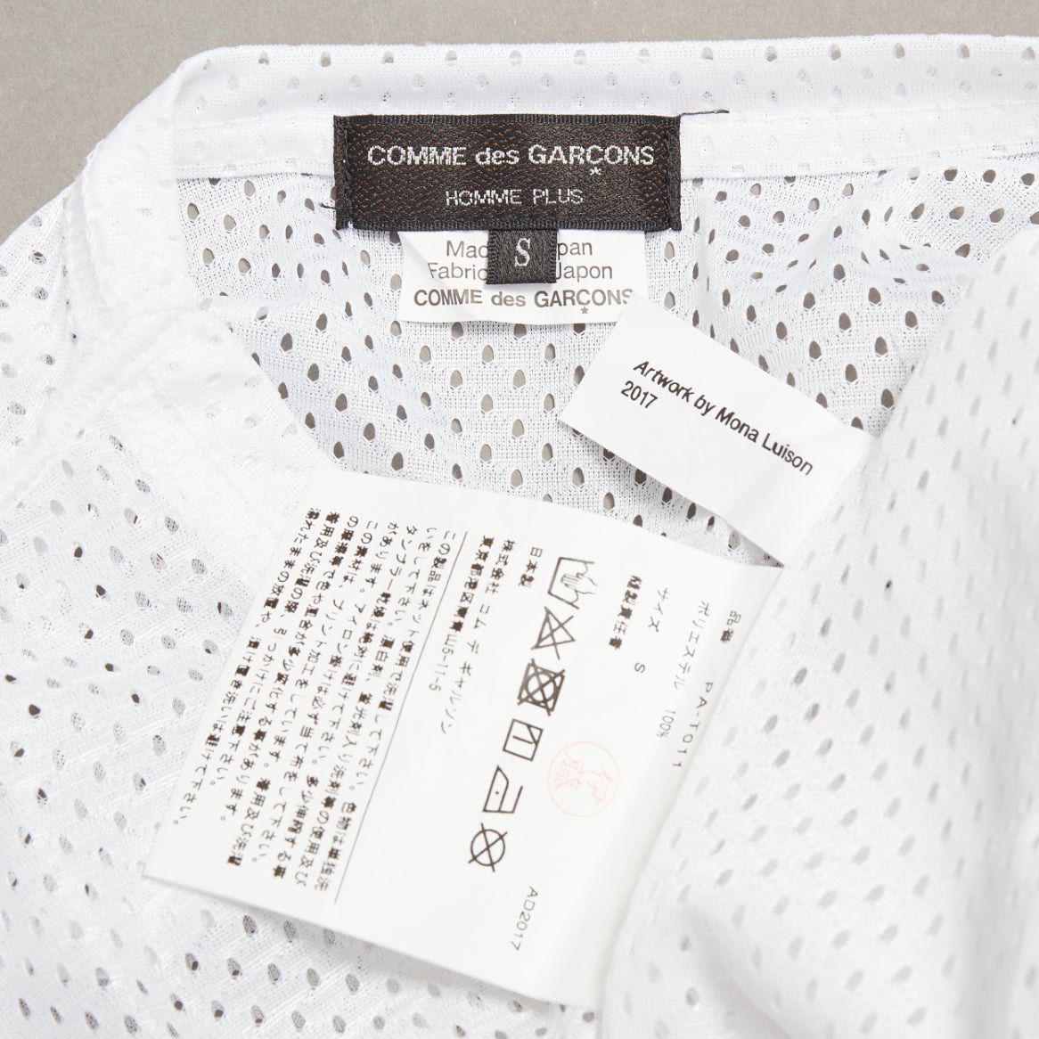 Comme des Garcons COMME DES GARCONS HOMME PLUS SS2018 Mona Luison graphic print mesh tshirt S Size US S / EU 44-46 / 1 - 8 Thumbnail
