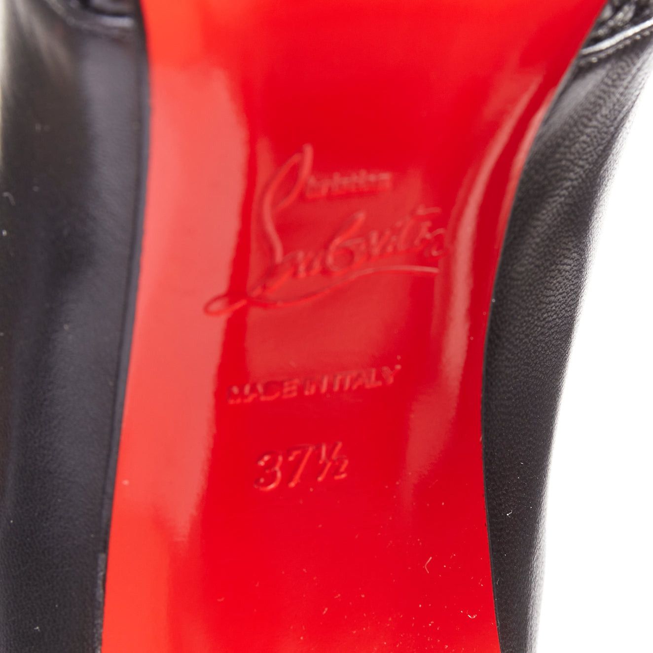 Christian Louboutin CHRISTIAN LOUBOUTIN Dictata 100 black polished scaled toe cut out T-strap pumps EU37.5 Size US 7.5 / IT 37.5 - 10 Thumbnail