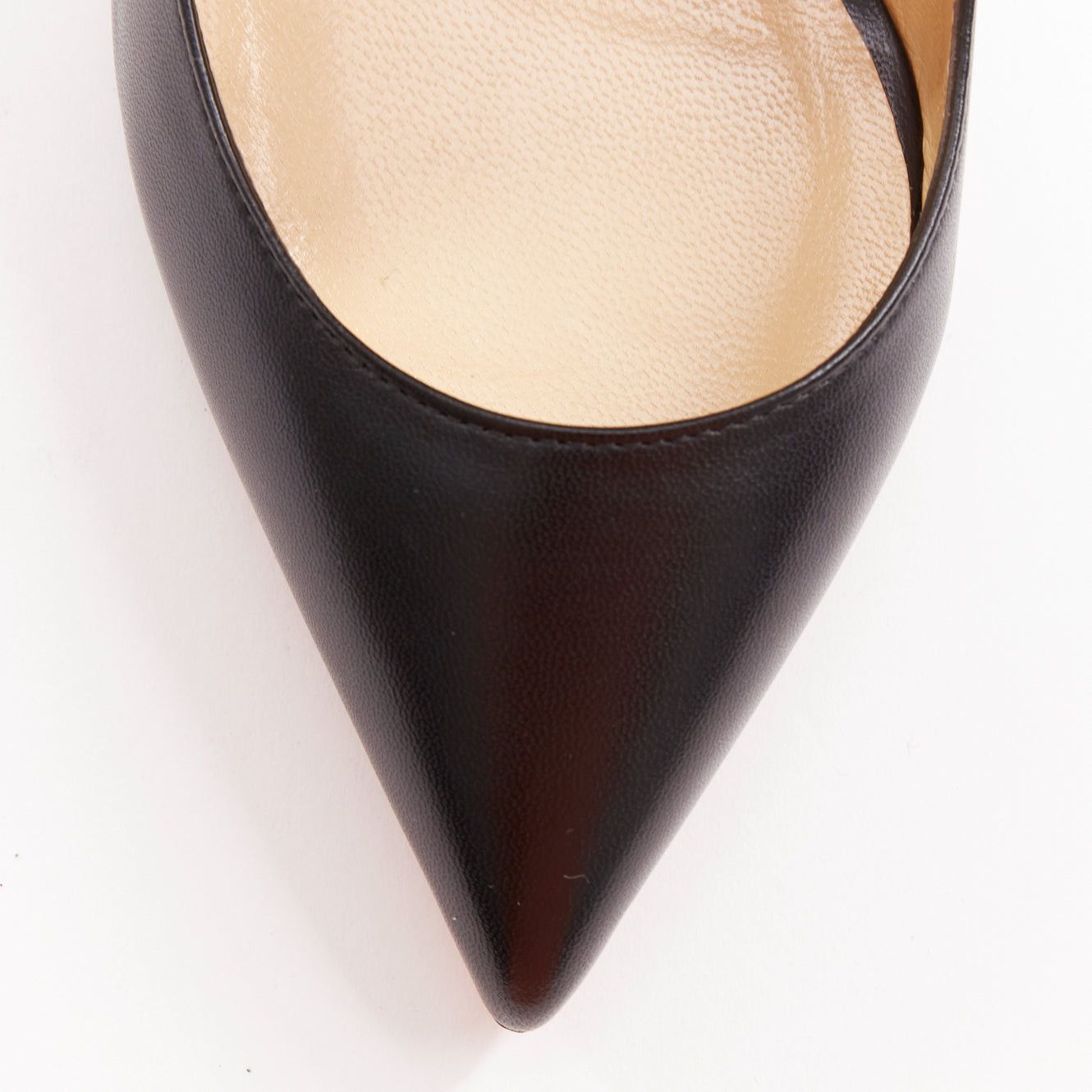 Christian Louboutin CHRISTIAN LOUBOUTIN Marlenarock 100 nappa black calfskin cross cross ankle strap pumps EU37.5 Size US 7.5 / IT 37.5 - 6 Thumbnail