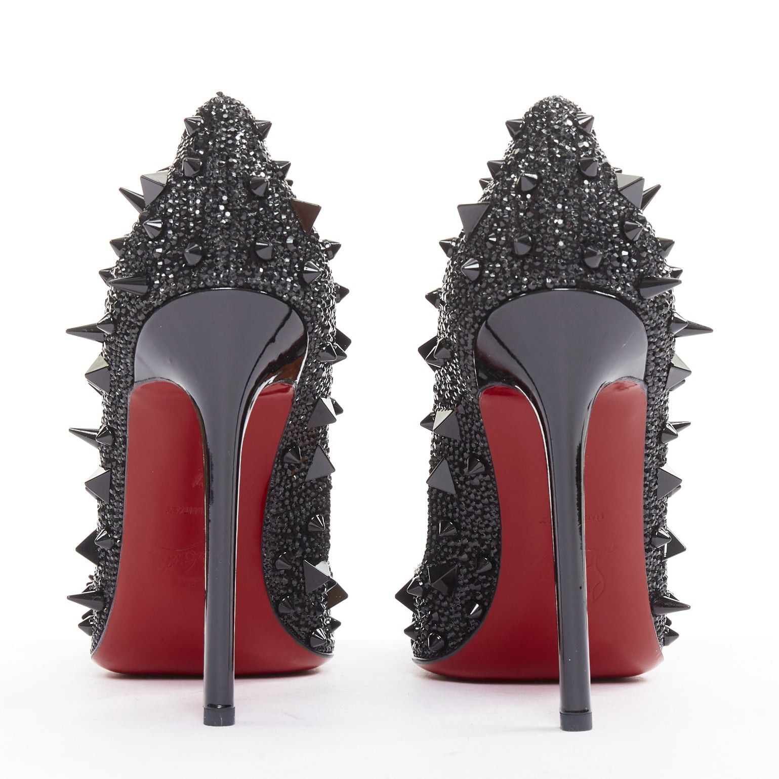 Christian Louboutin CHRISTIAN LOUBOUTIN Pigalili 120 black strass crystal spike stud pumps EU37 Size US 7 / IT 37 - 5 Thumbnail