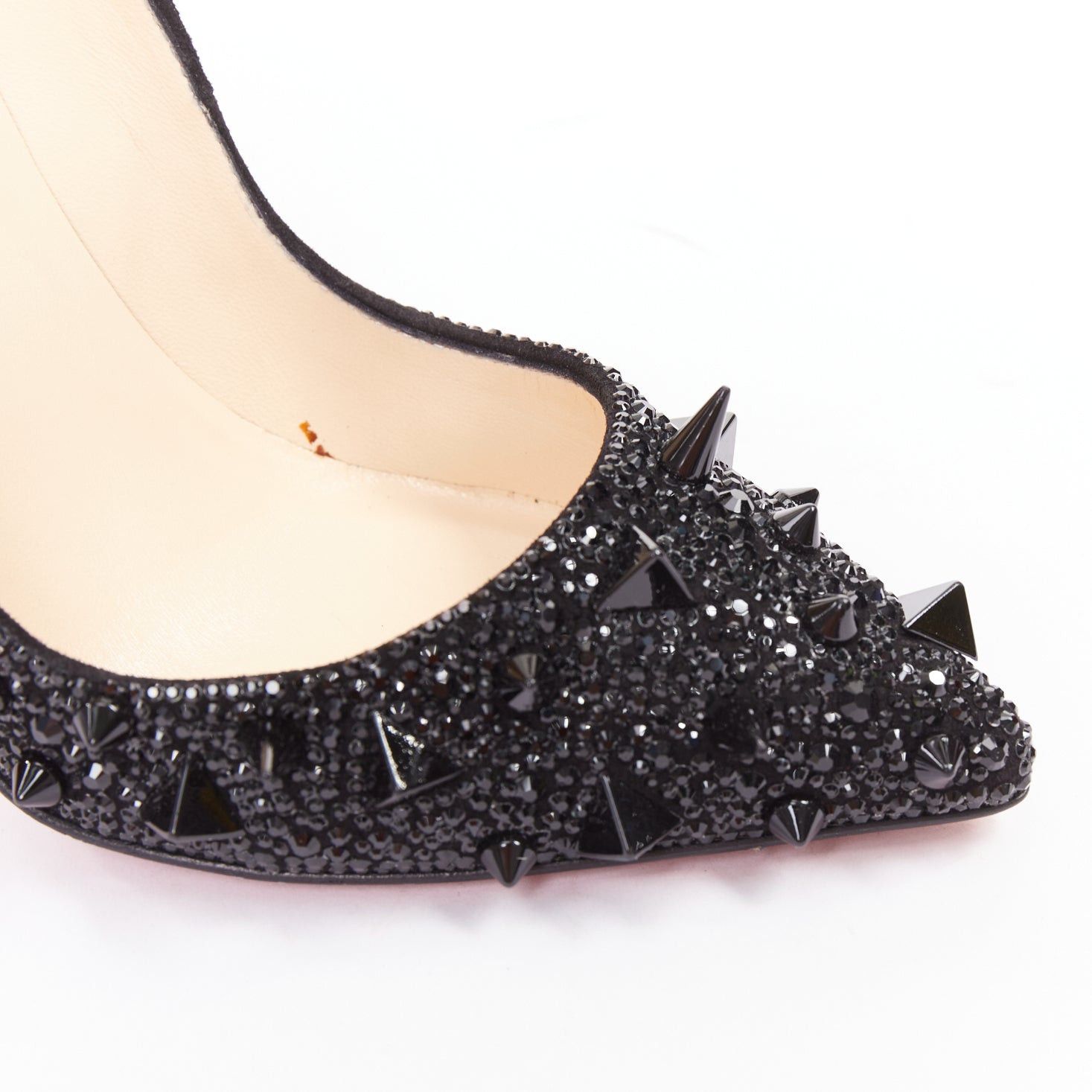 Christian Louboutin CHRISTIAN LOUBOUTIN Pigalili 120 black strass crystal spike stud pumps EU37 Size US 7 / IT 37 - 7 Thumbnail