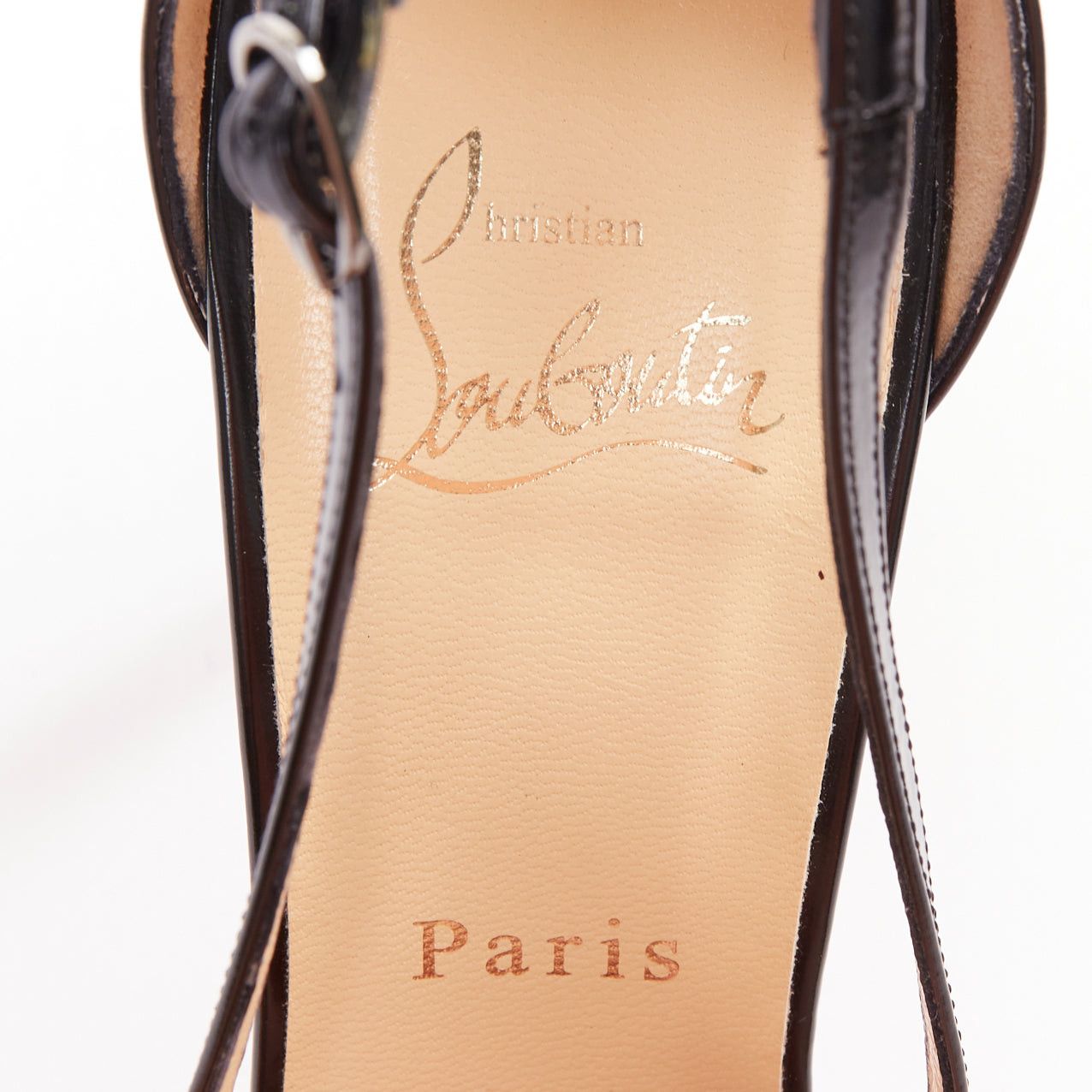 Christian Louboutin CHRISTIAN LOUBOUTIN Crosspiga 100 Jazz Calf black criss cross point toe pumps EU37.5 Size US 7.5 / IT 37.5 - 9 Thumbnail