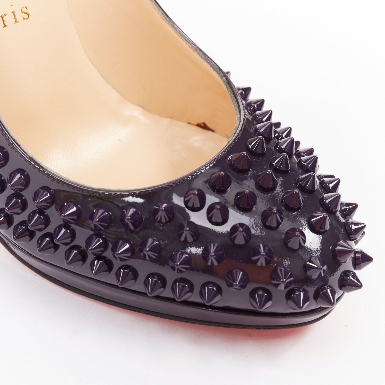 Christian Louboutin CHRISTIAN LOUBOUTIN Neofilo Spikes 120 Patent iris purple spikes platform pumps EU38 Size US 8 / IT 38 - 7 Thumbnail