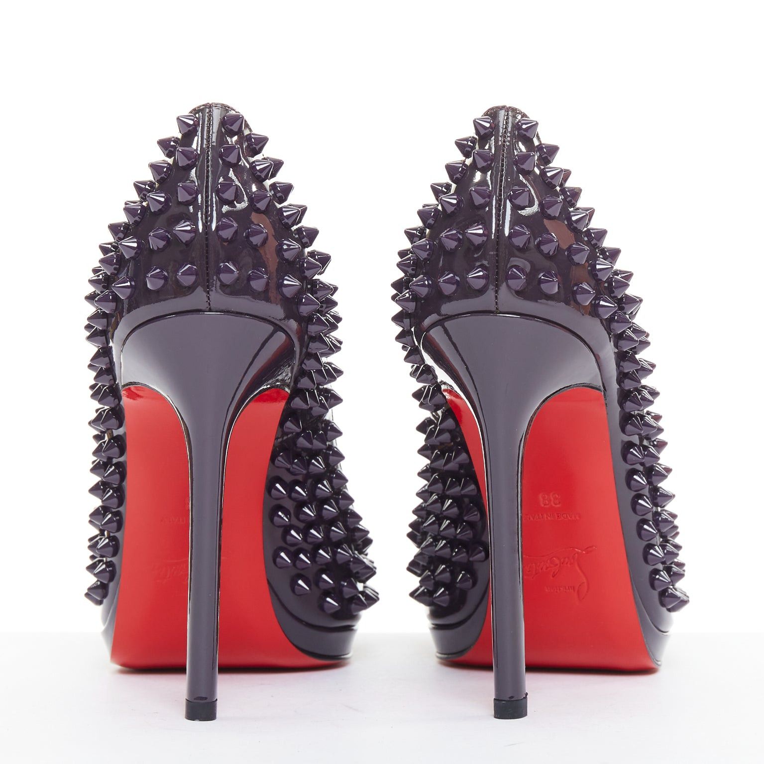 Christian Louboutin CHRISTIAN LOUBOUTIN Neofilo Spikes 120 Patent iris purple spikes platform pumps EU38 Size US 8 / IT 38 - 5 Thumbnail