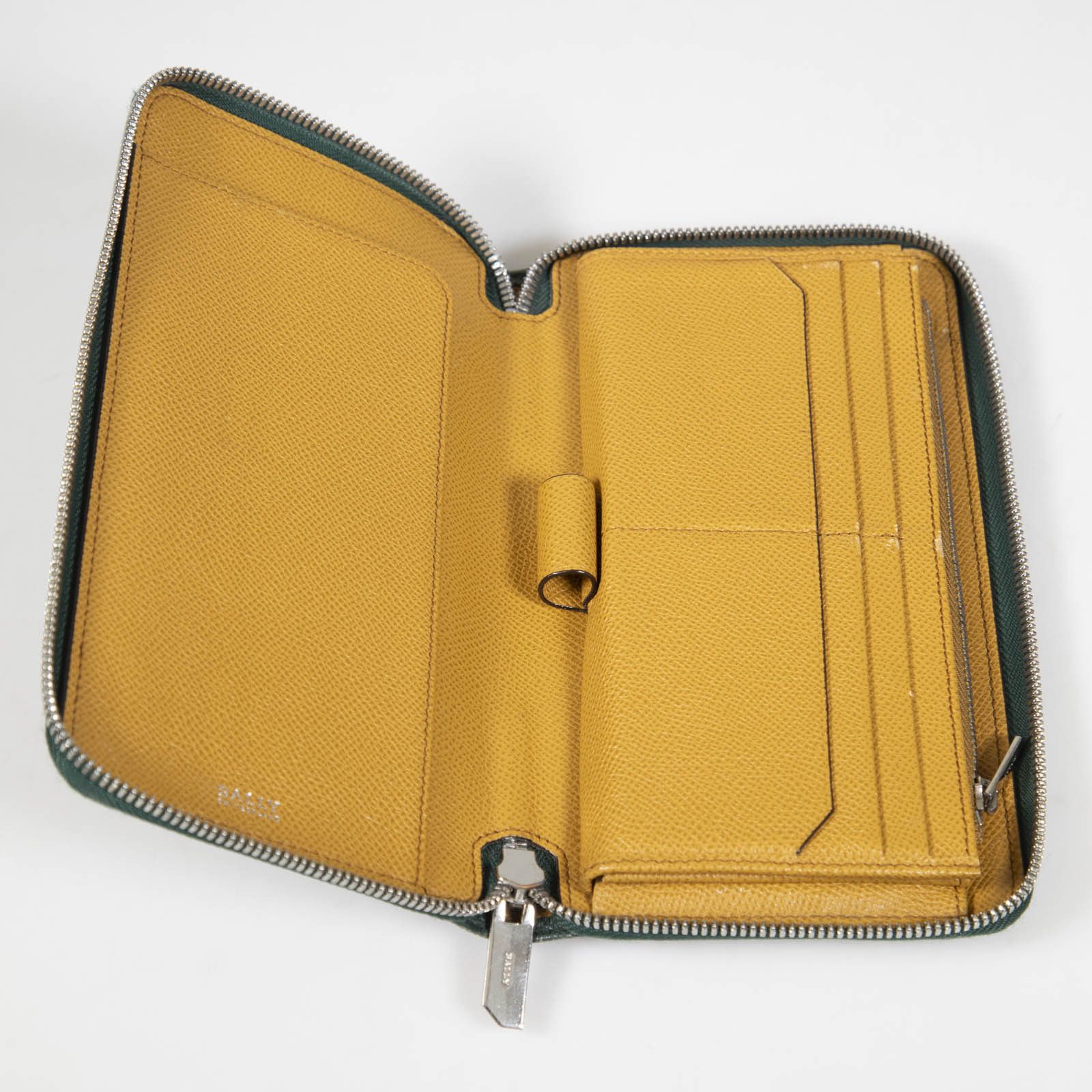 Bally Green Leather Zip Around Wallet Size ONE SIZE - 5 Thumbnail