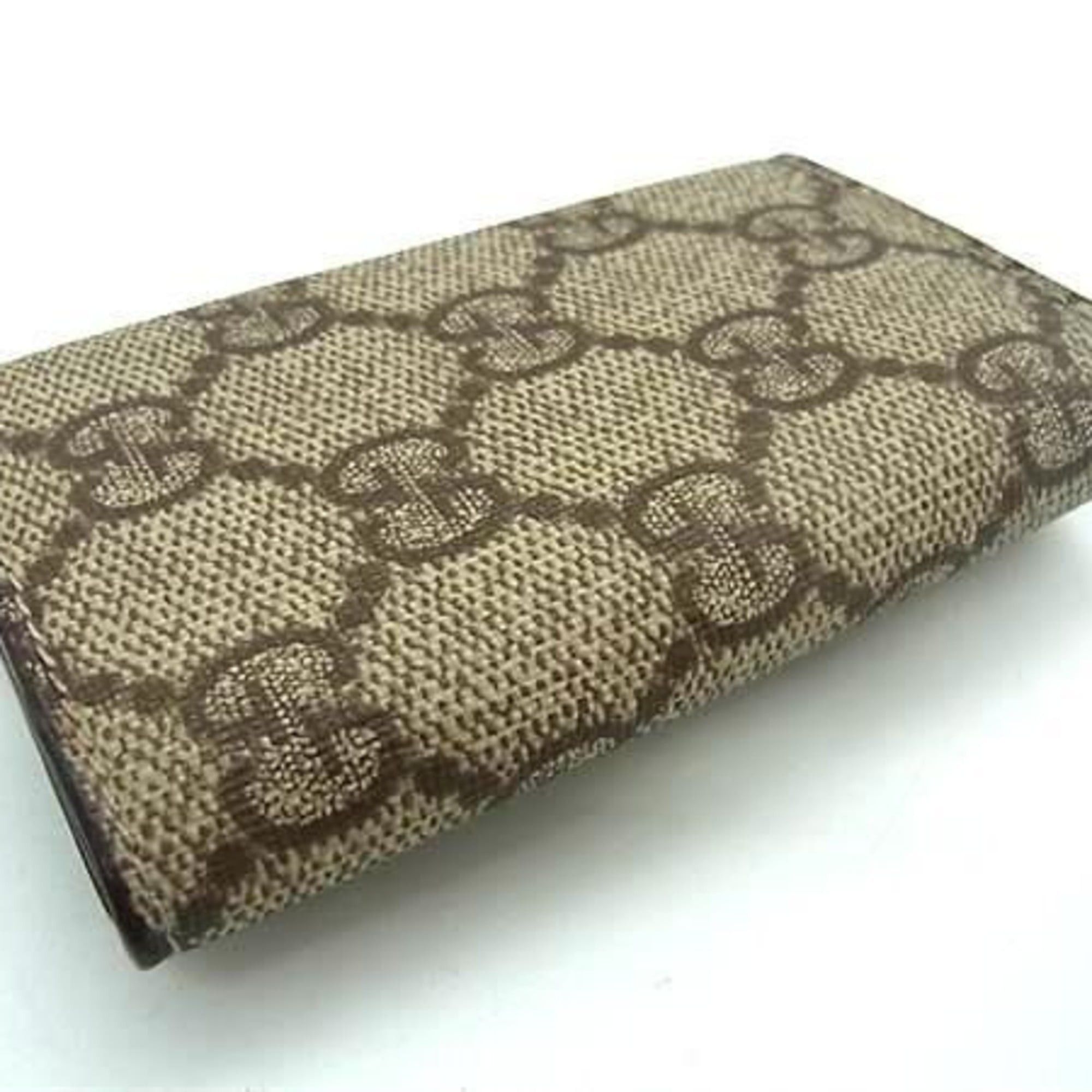 Gucci GUCCI GG Supreme Key Case 115063 Beige Blue Leather Men's Women's Size ONE SIZE - 2 Thumbnail