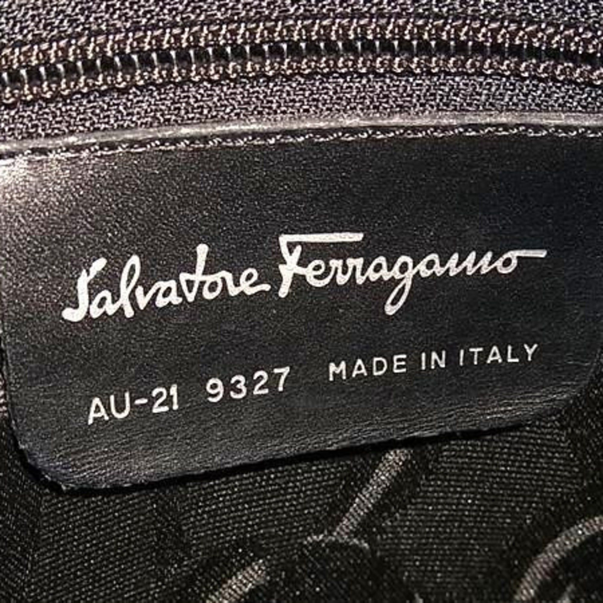 Salvatore Ferragamo SALVATORE FERRAGAMO Ferragamo Tote Bag Vara AU21 9327 Black Canvas Women's Shoulder Size ONE SIZE - 6 Thumbnail