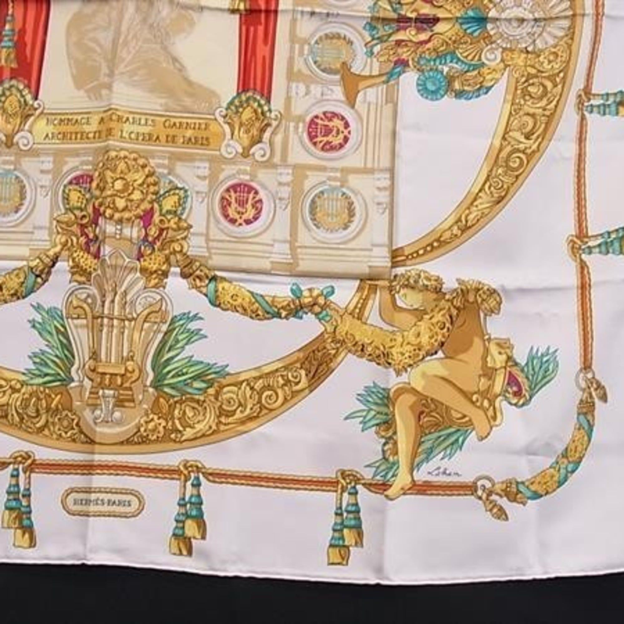 Hermes HERMES scarf/muffler, Carre 90, multicolor silk, women's, HOMMAGE A CHARLES GARNIER (A tribute to Charles Garnier) Size ONE SIZE - 3 Thumbnail