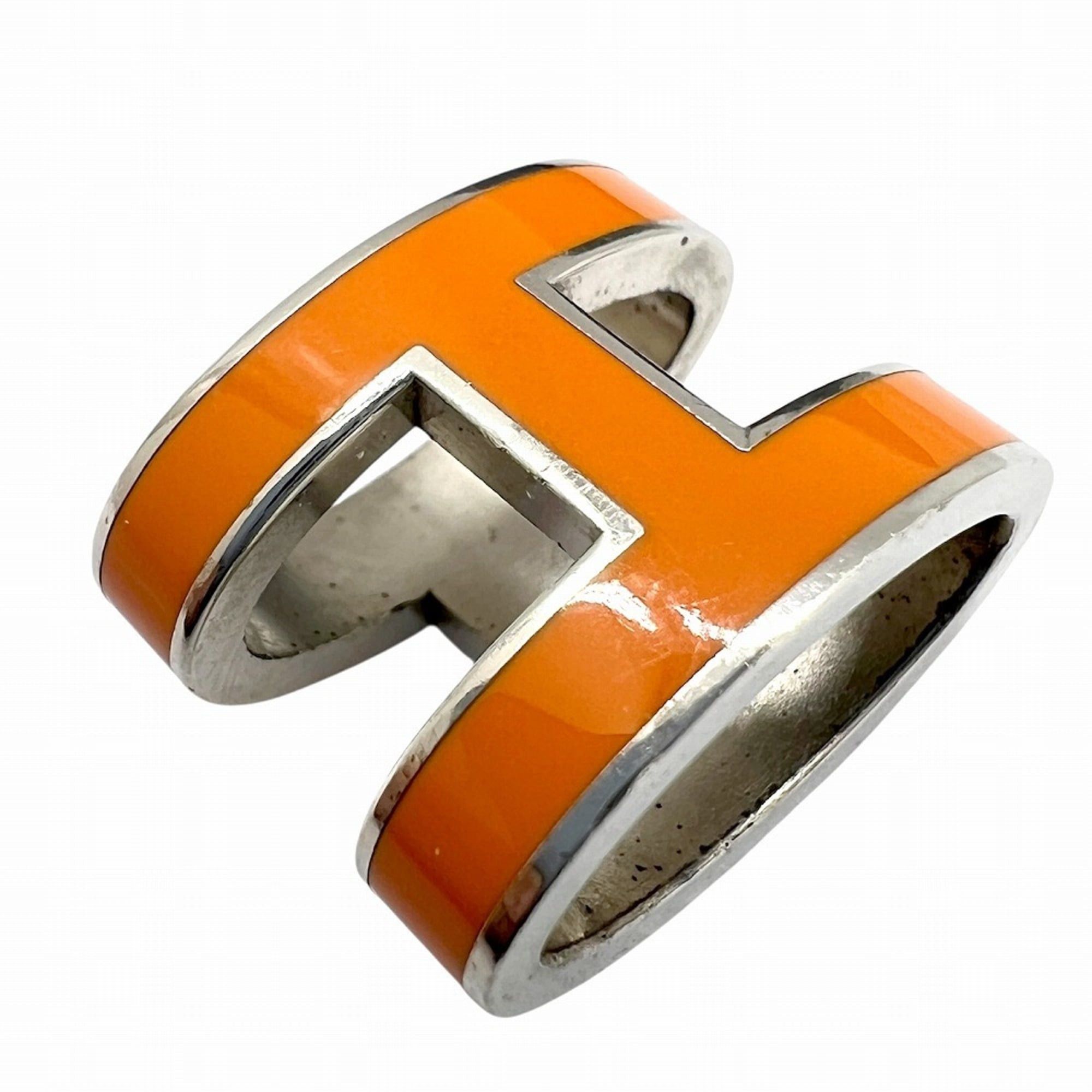 Hermes HERMES Pop H Necklace, Orange Silver Pendant, for Women and Men Size ONE SIZE - 6 Thumbnail