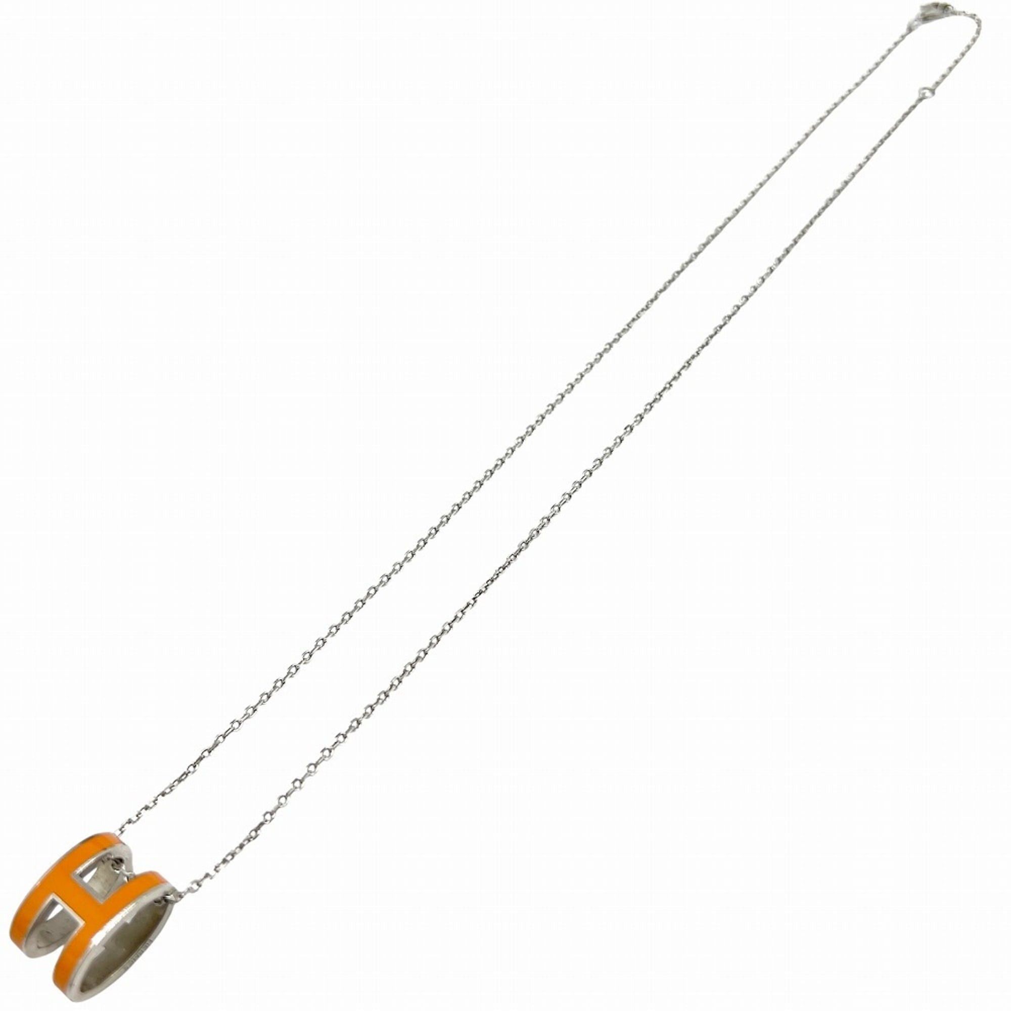 Hermes HERMES Pop H Necklace, Orange Silver Pendant, for Women and Men Size ONE SIZE - 3 Thumbnail