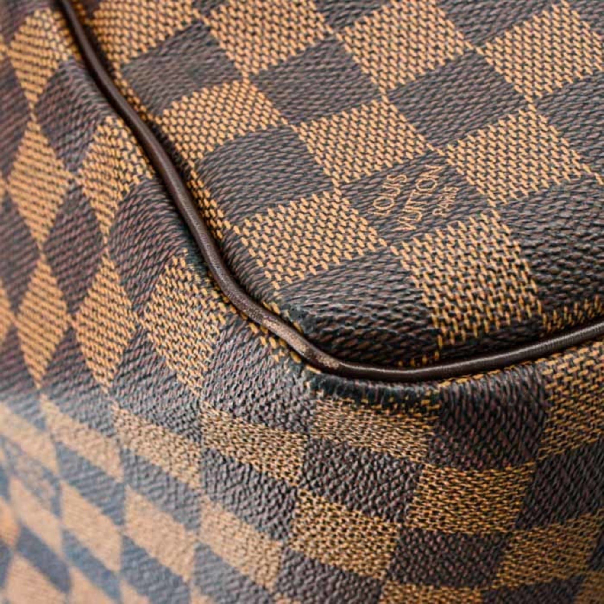 Louis Vuitton LOUIS VUITTON Keepall 50 Boston Bag, Damier Brown Leather, M41427 Size ONE SIZE - 8 Thumbnail