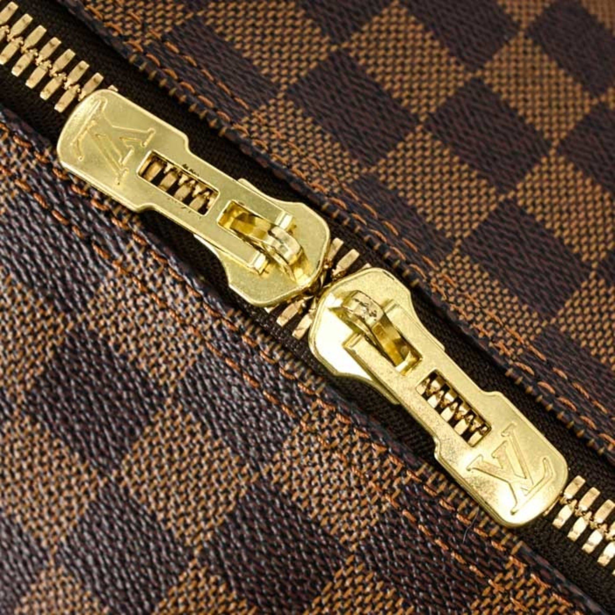 Louis Vuitton LOUIS VUITTON Keepall 50 Boston Bag, Damier Brown Leather, M41427 Size ONE SIZE - 10 Thumbnail