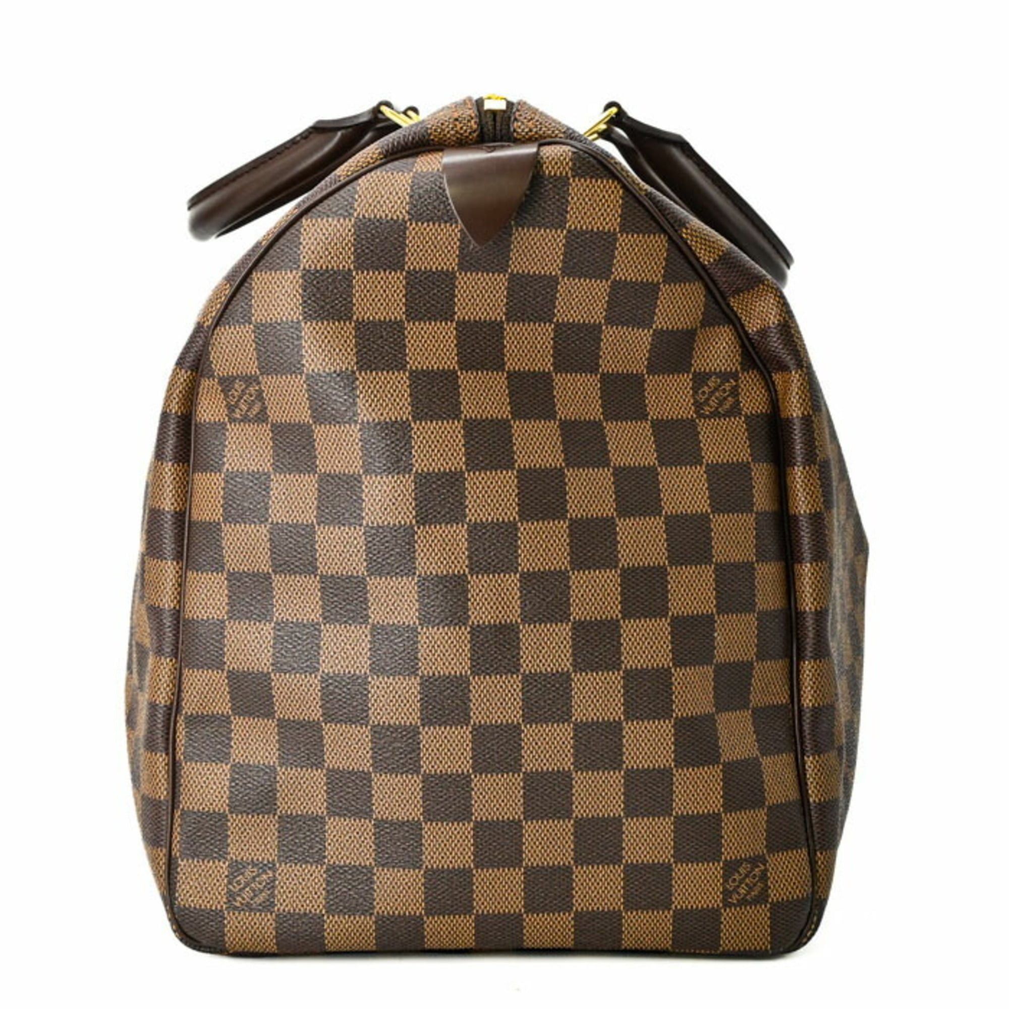 Louis Vuitton LOUIS VUITTON Keepall 50 Boston Bag, Damier Brown Leather, M41427 Size ONE SIZE - 3 Thumbnail