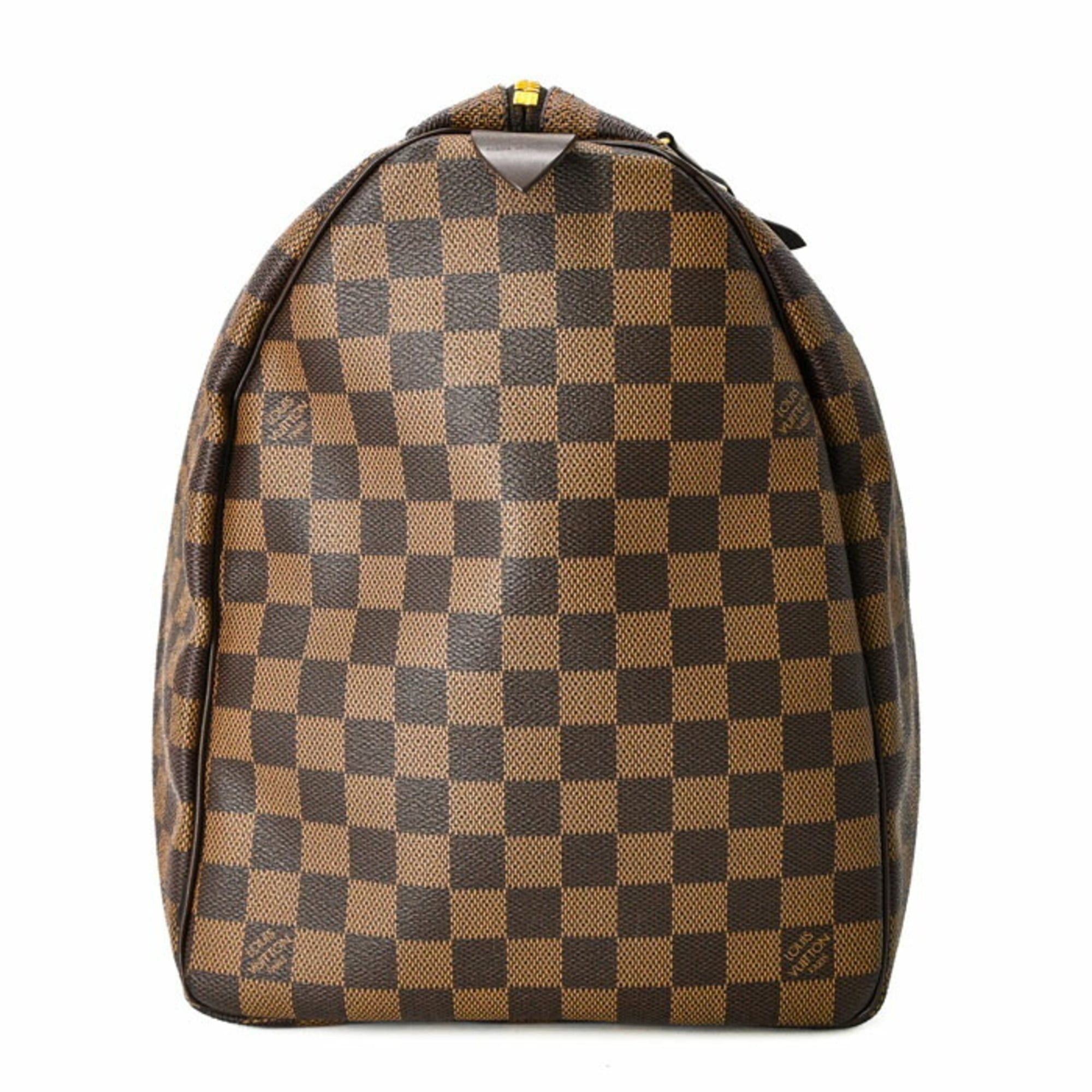 Louis Vuitton LOUIS VUITTON Keepall 50 Boston Bag, Damier Brown Leather, M41427 Size ONE SIZE - 4 Thumbnail