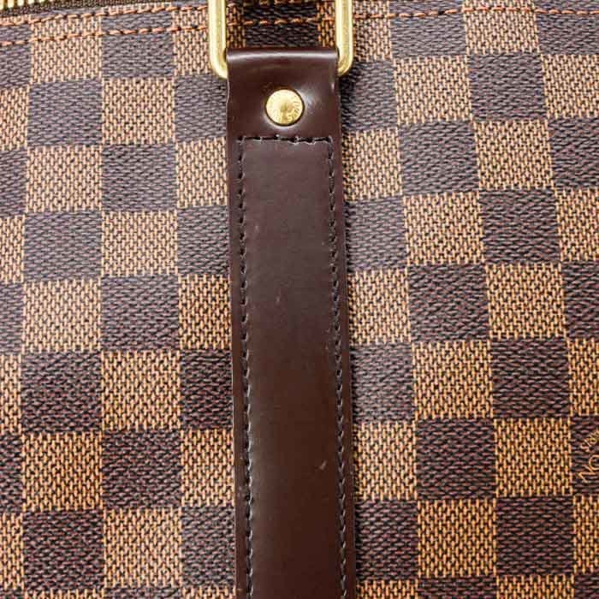 Louis Vuitton LOUIS VUITTON Keepall 50 Boston Bag, Damier Brown Leather, M41427 Size ONE SIZE - 9 Thumbnail