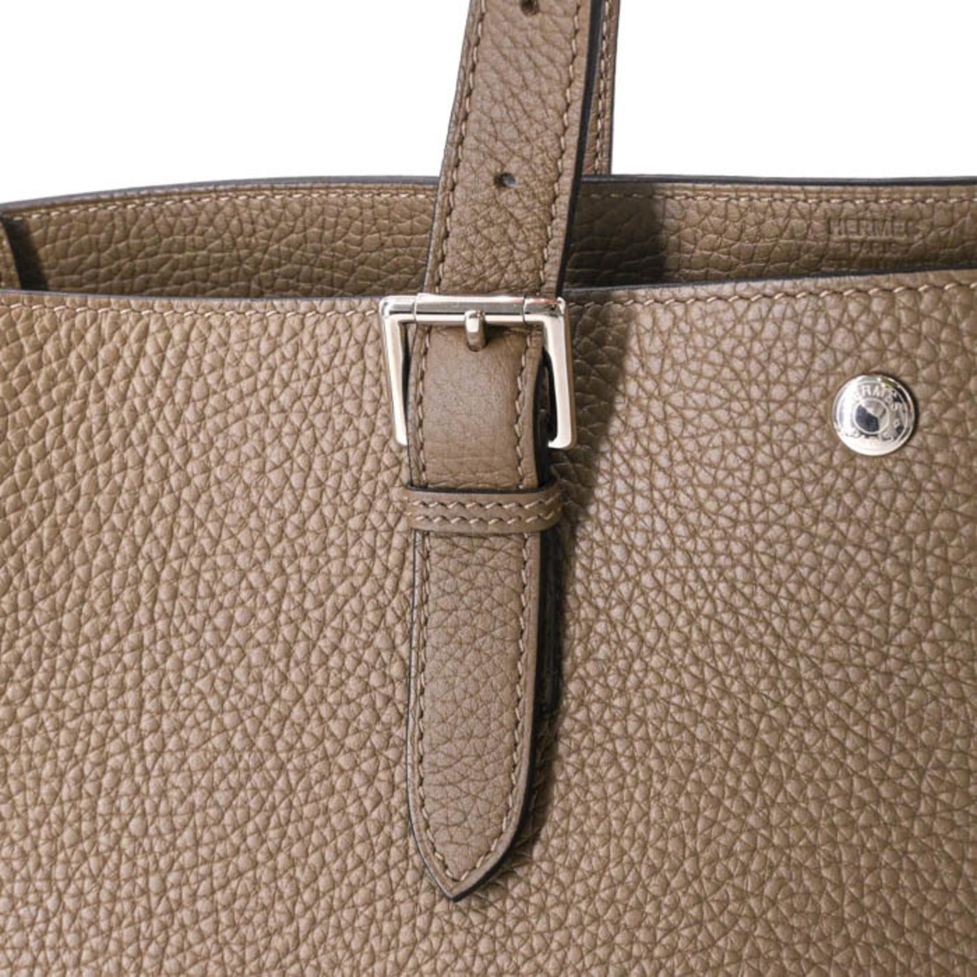 Hermes HERMES Sac Vello handbag, Taurillon Clemence leather, women's, Etoupe Size ONE SIZE - 10 Thumbnail
