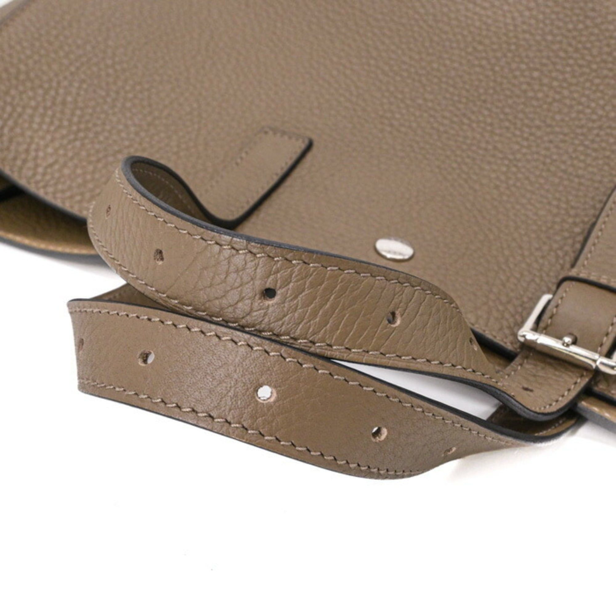 Hermes HERMES Sac Vello handbag, Taurillon Clemence leather, women's, Etoupe Size ONE SIZE - 7 Thumbnail