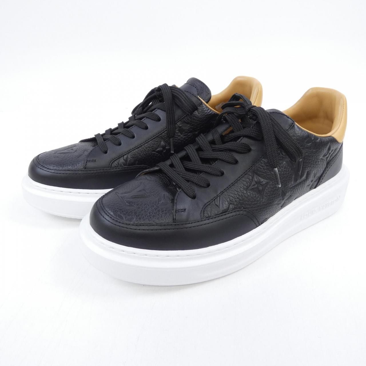 Louis Vuitton Louis Vuitton Louis Vuitton Beverly Hills Line Monogram Embossed Sneakers Leather Shoes DUTY FREE for USA Size ONE SIZE - 3 Thumbnail
