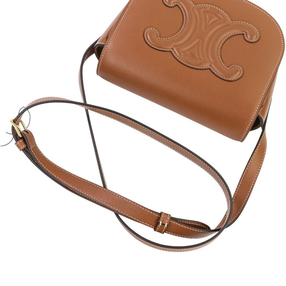 Celine Celine Celine Folco Cuir Triomphe Calfskin Shoulder Bag Leather Shoulder Bag DUTY FREE for USA Size ONE SIZE - 5 Thumbnail