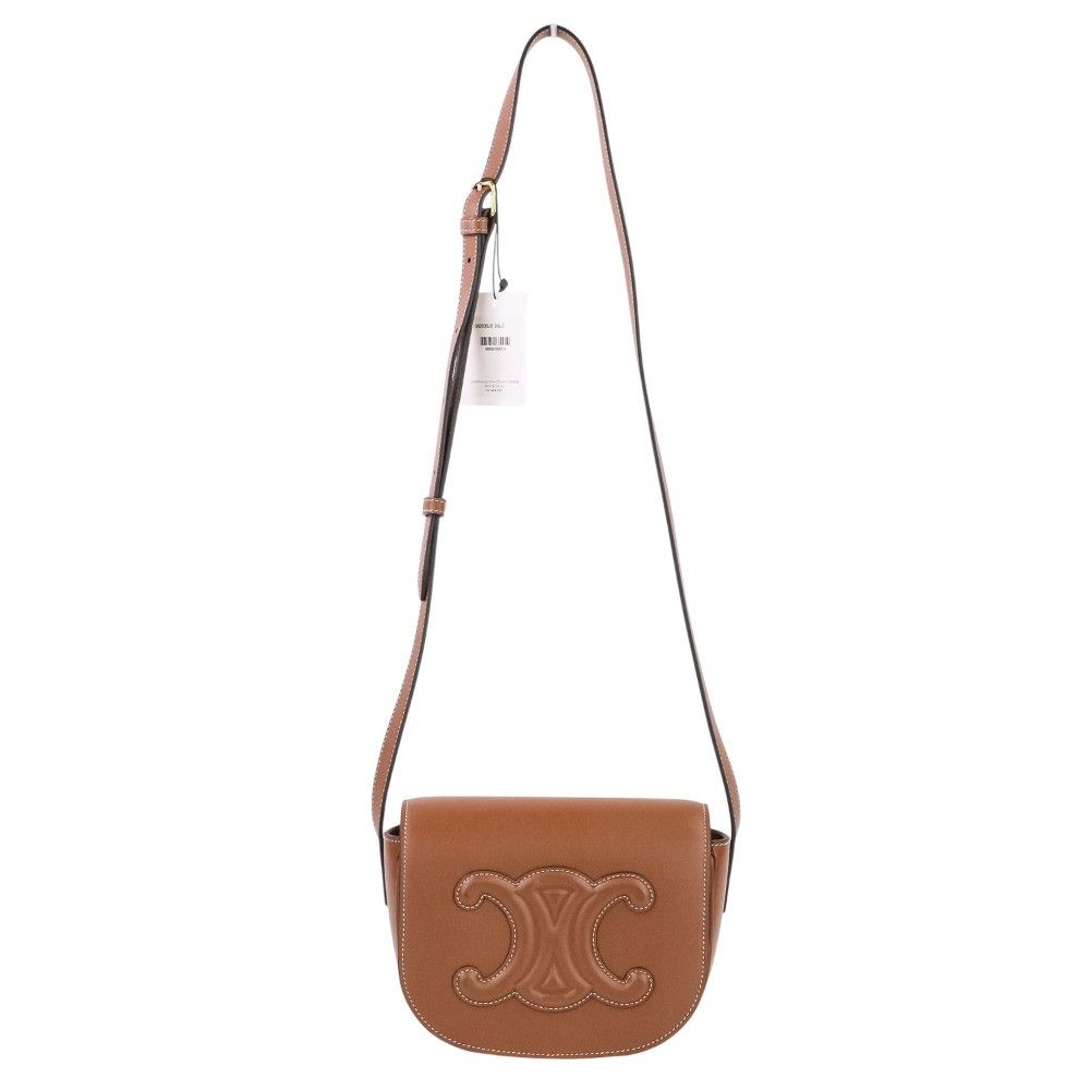 Celine Celine Celine Folco Cuir Triomphe Calfskin Shoulder Bag Leather Shoulder Bag DUTY FREE for USA Size ONE SIZE - 10 Thumbnail