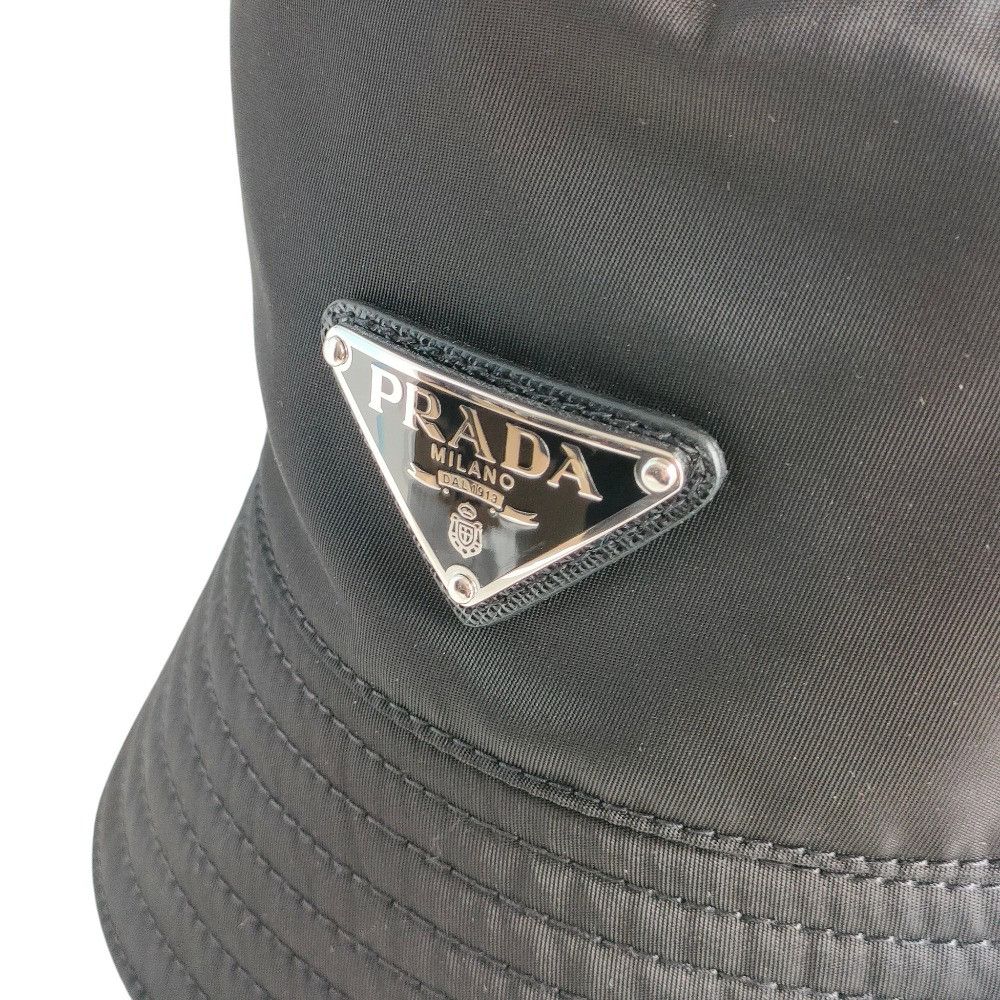 Prada Prada Prada Triangle Logo Re-Nylon Bucket Hat Textile Hats 1HC137 DUTY FREE for USA Size ONE SIZE - 6 Thumbnail