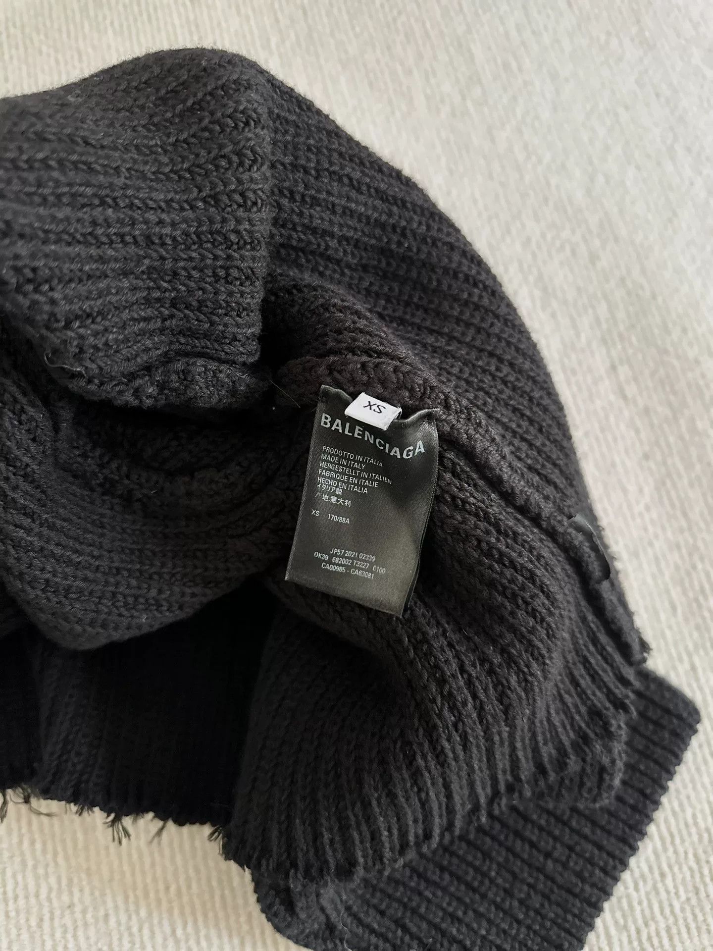 Balenciaga Balenciaga Runway Black Wool Turtleneck Size US XXS / EU 40 - 2 Thumbnail
