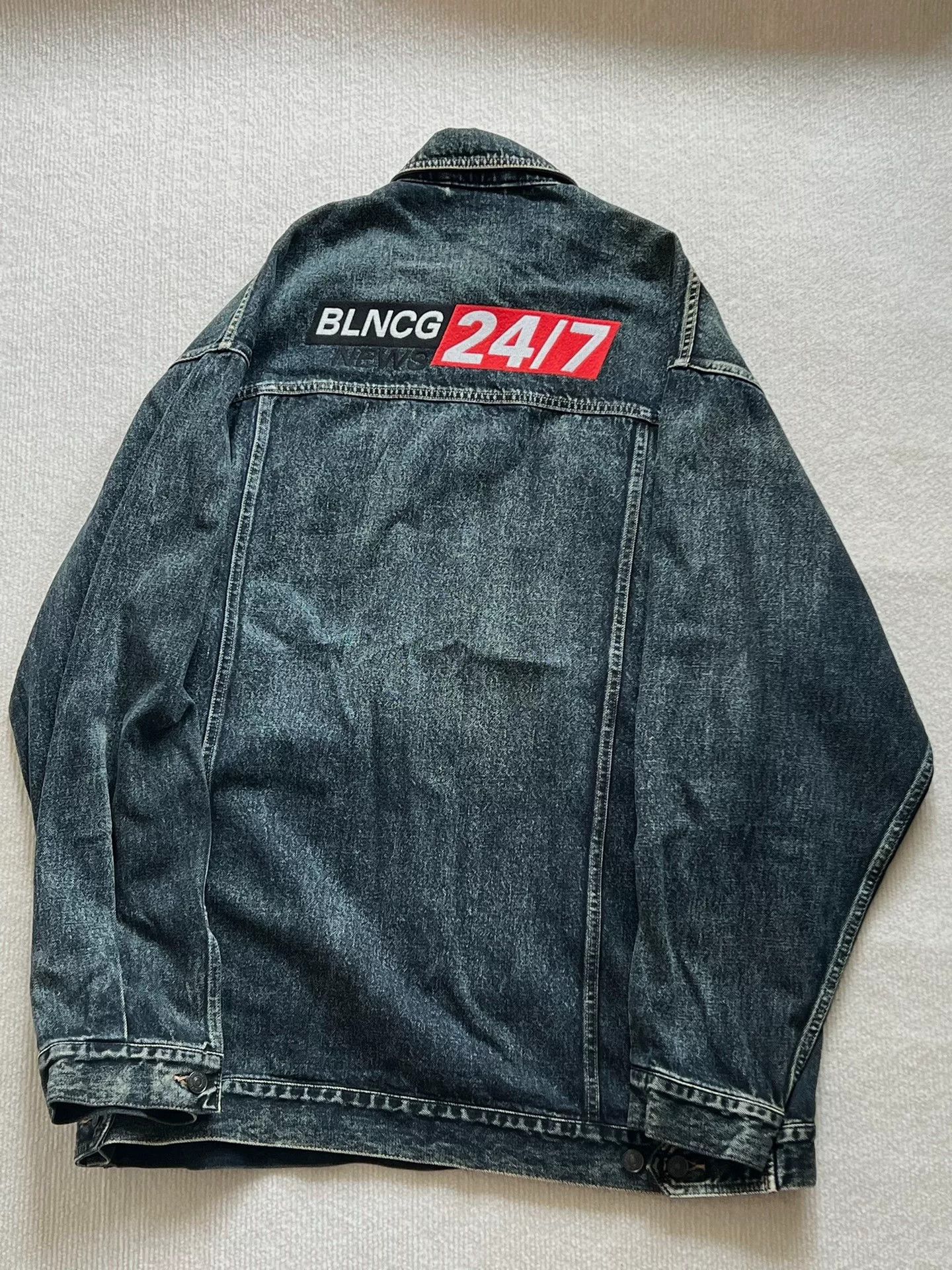 Balenciaga Balenciaga New Black-Gray Denim Jacket Size US S / EU 44-46 / 1 - 9 Thumbnail