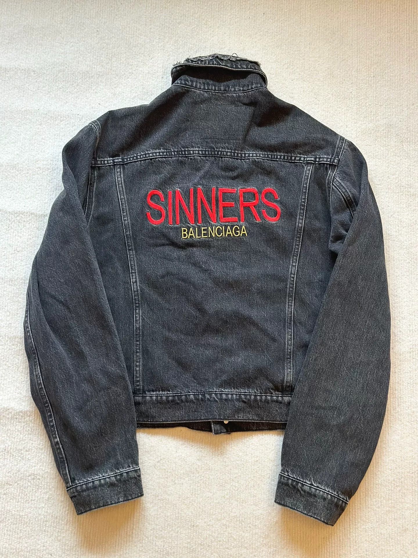Balenciaga Balenciaga Sinners Denim Jacket Size US S / EU 44-46 / 1 - 2 Thumbnail