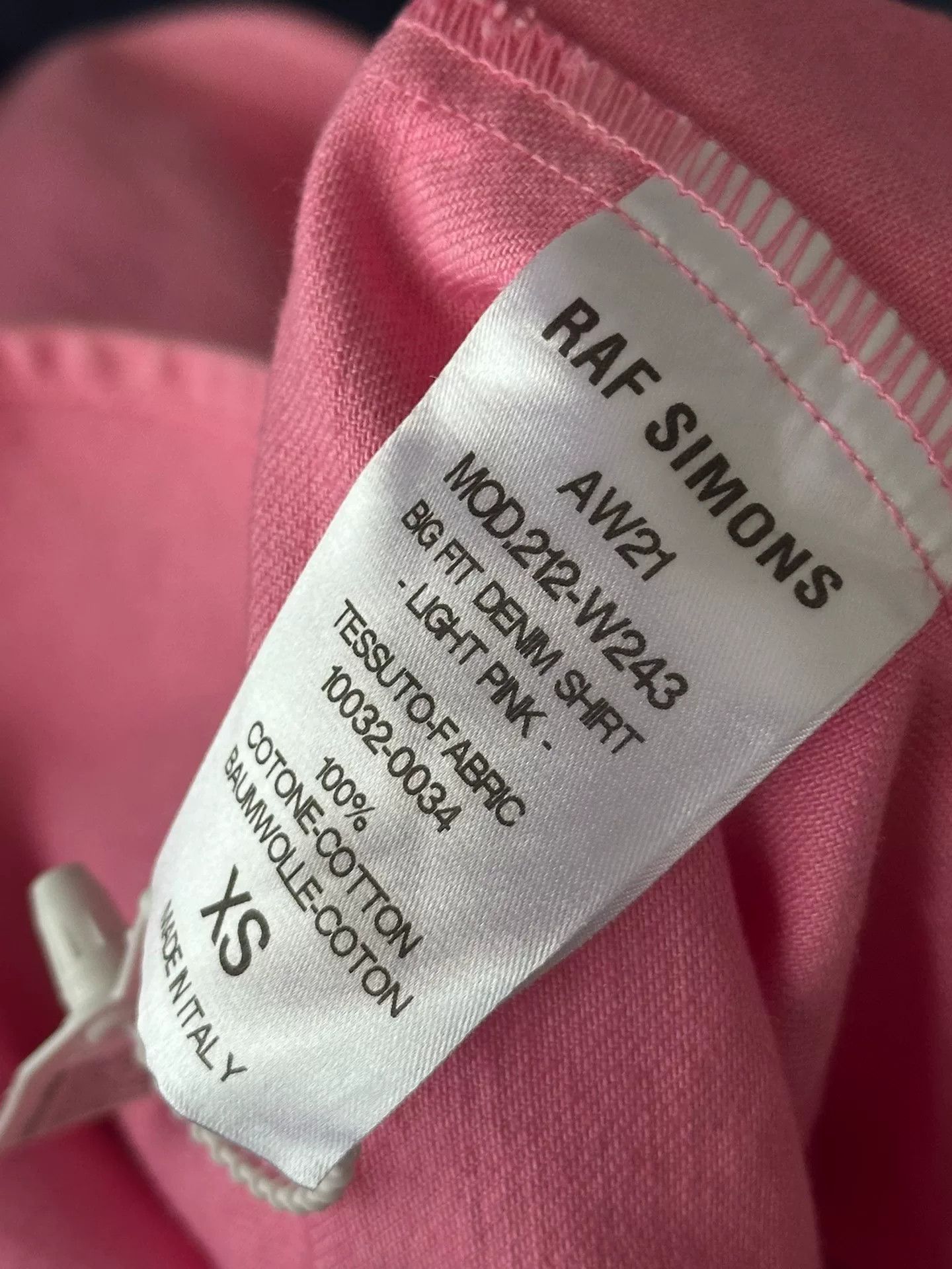 Raf Simons Raf Simons 21AW Oversized Pink Shirt Size US XS / EU 42 / 0 - 2 Thumbnail