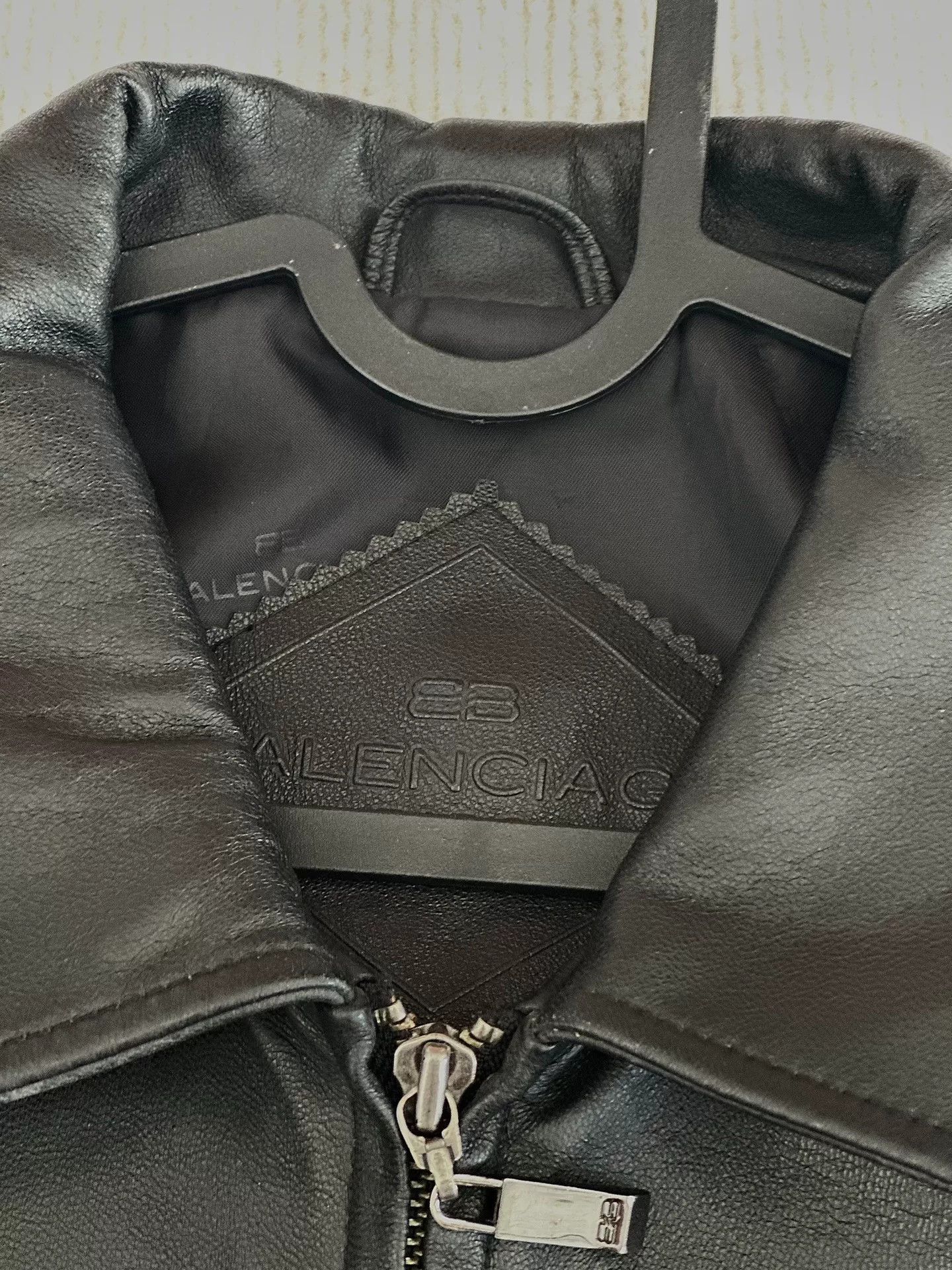Balenciaga Balenciaga Vintage Collared Leather Jacket Size US XL / EU 56 / 4 - 3 Thumbnail