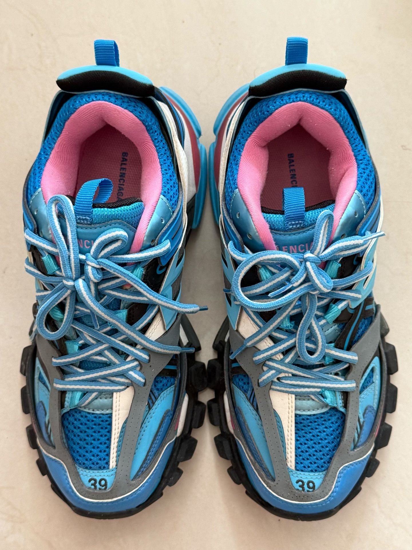 Balenciaga Balenciaga Track Blue Pink Sneakers Size US 6 / EU 39 - 4 Thumbnail