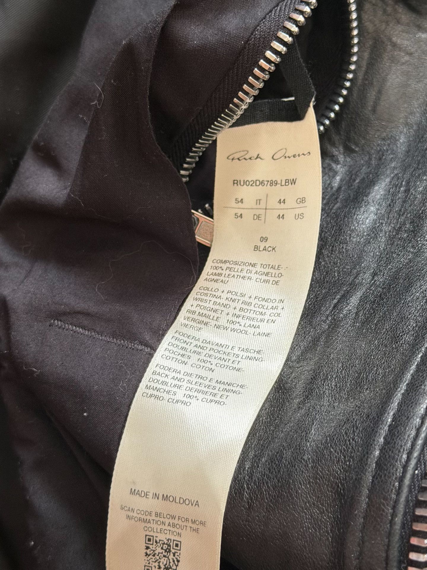 Rick Owens Rick Owens RO Leather Jacket Ma1 Size US L / EU 52-54 / 3 - 4 Thumbnail