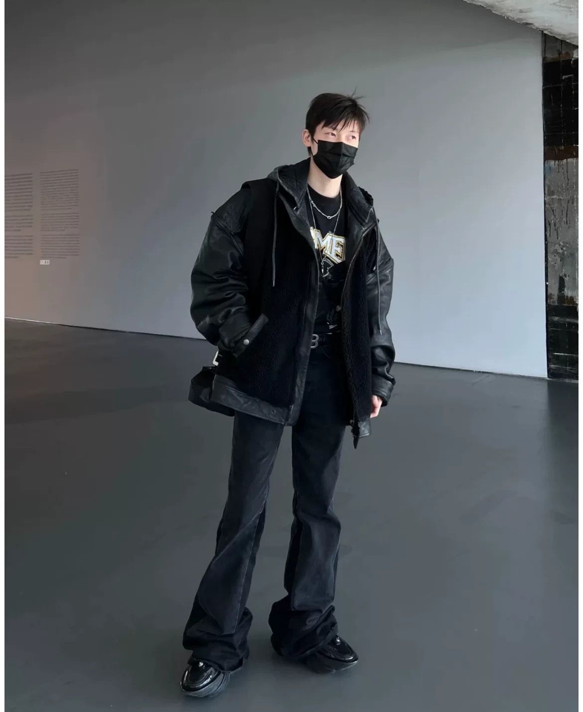 Balenciaga Balenciaga Fleece Leather Hooded Jacket Size US M / EU 48-50 / 2 - 7 Thumbnail